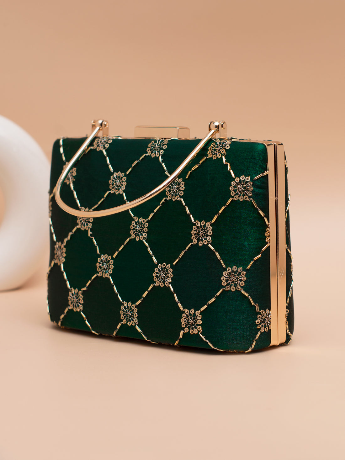 Artklim Royal Green Bloom Clutches