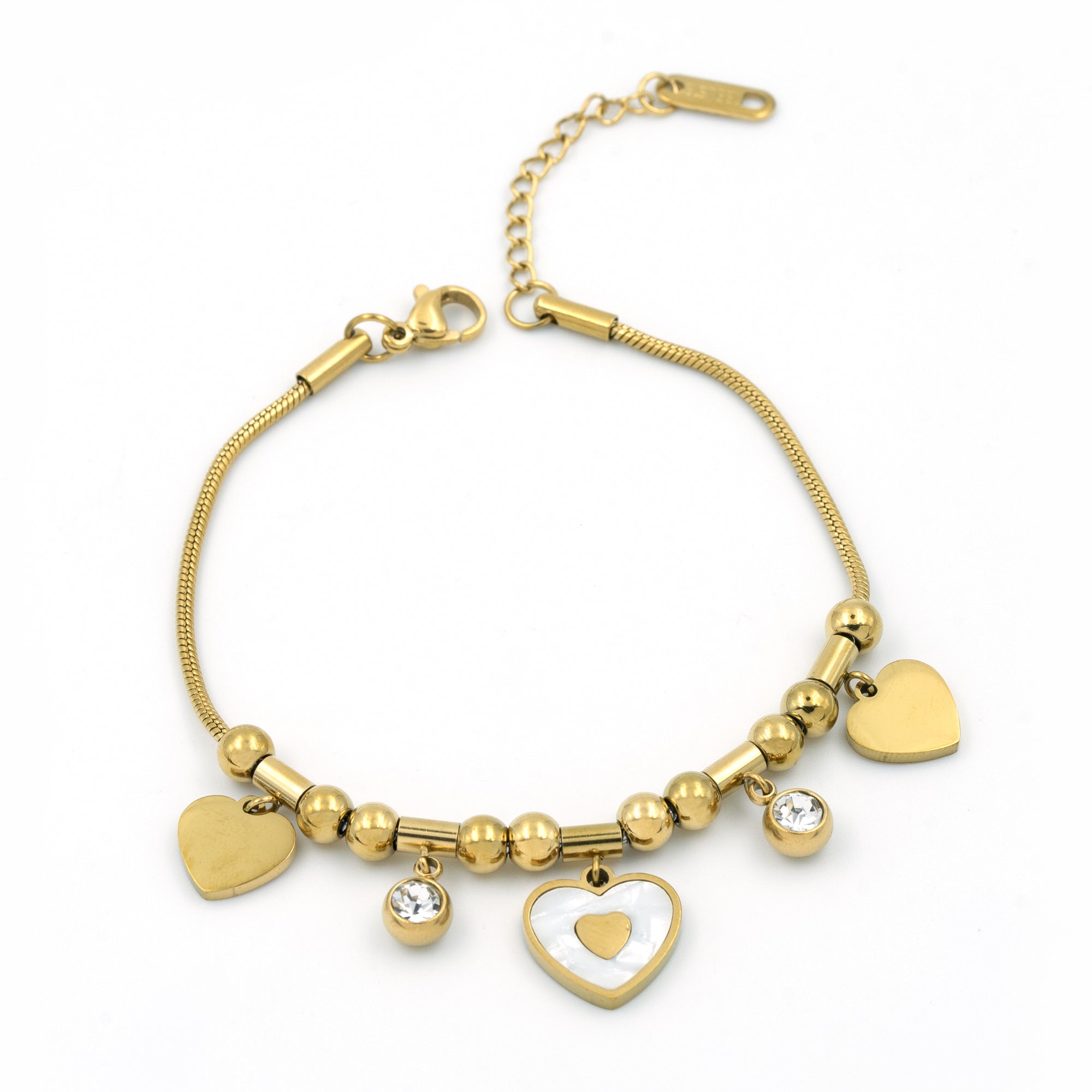 Artklim Gold Heart Drop Bracelet