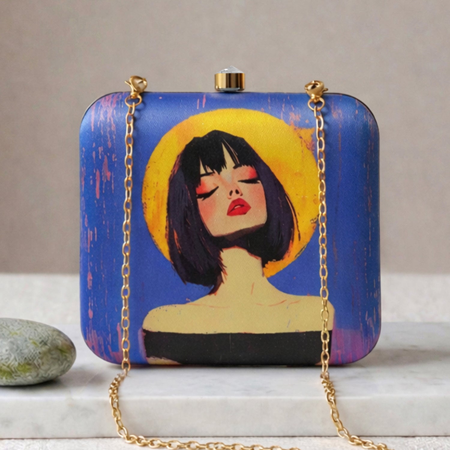 Artklim The Midnight Halo Muse Printed Clutch