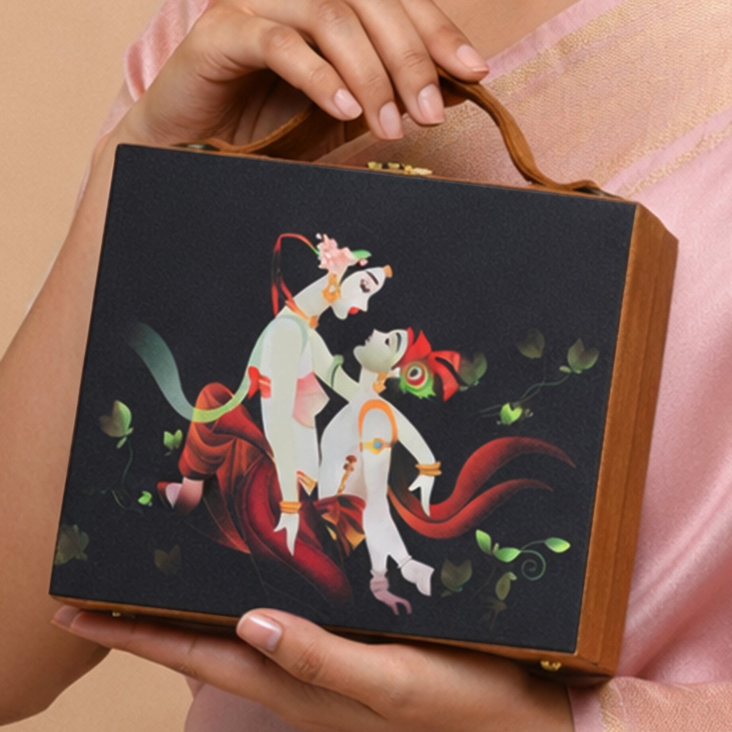 Radha Krishna Suitcase Style