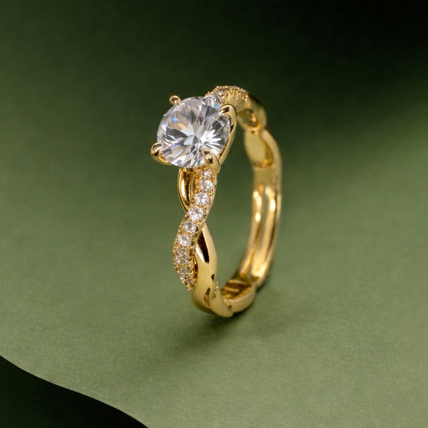 Artklim Gold-Plated Aura Spark Anti-Tarnish Ring