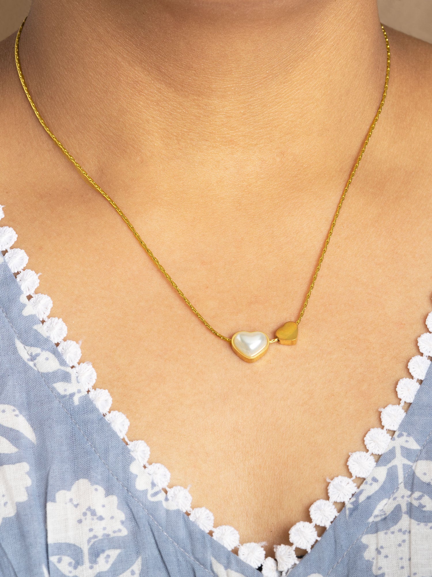 Artklim Golden Heart Duo Necklace