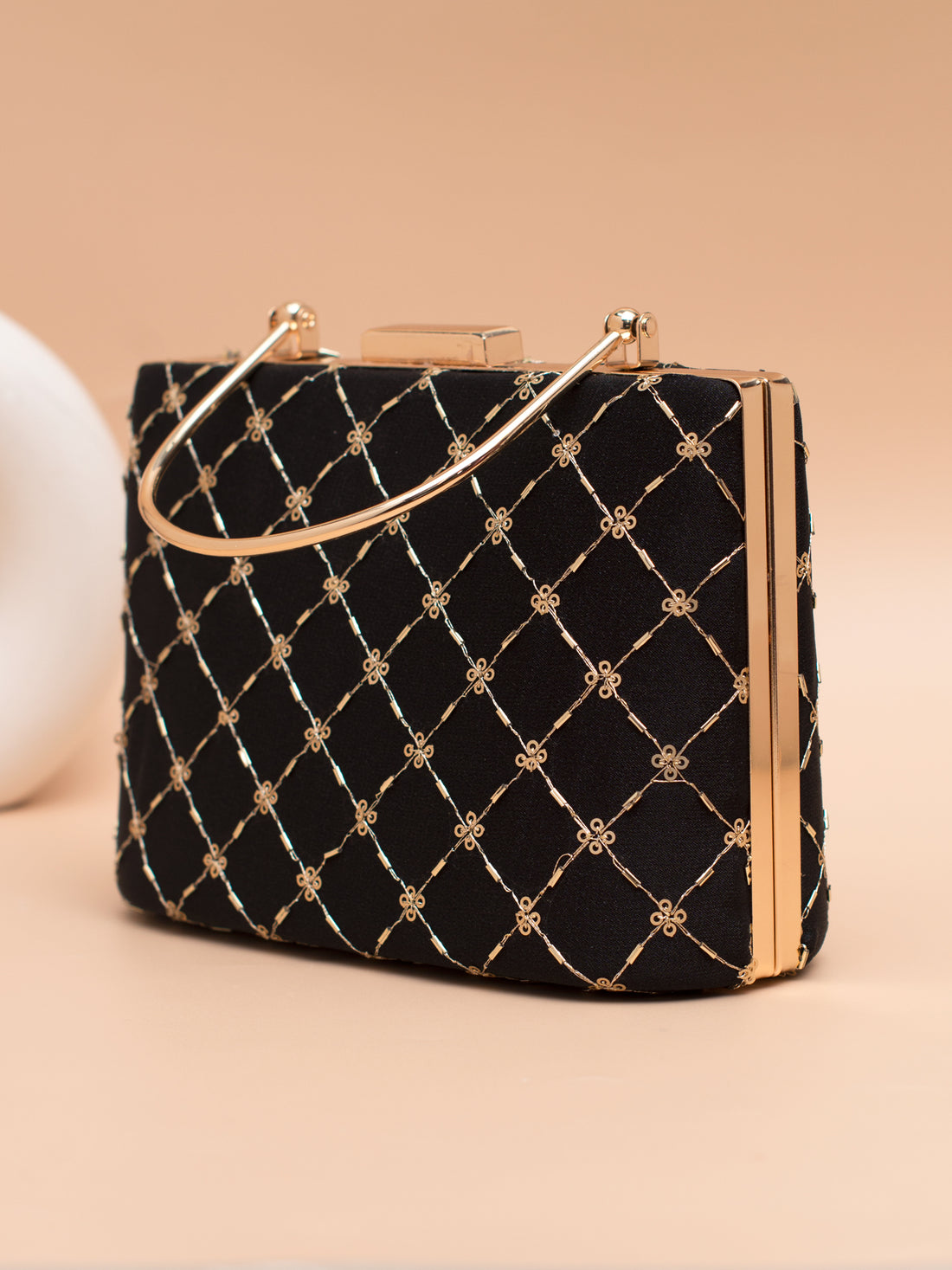 Artklim Regal Black Bloom Clutches