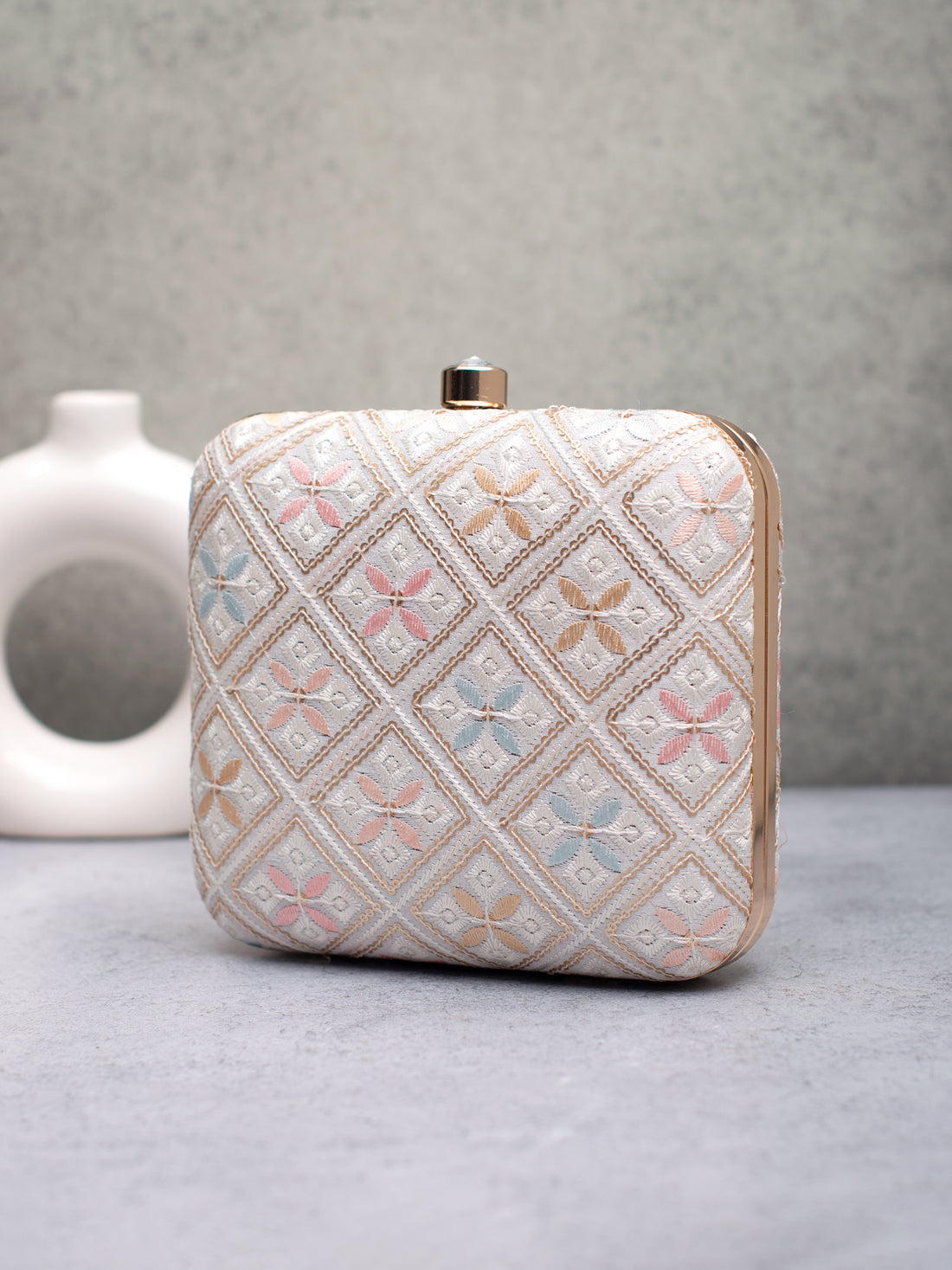 Artklim Ivory Pastel Charm Clutch