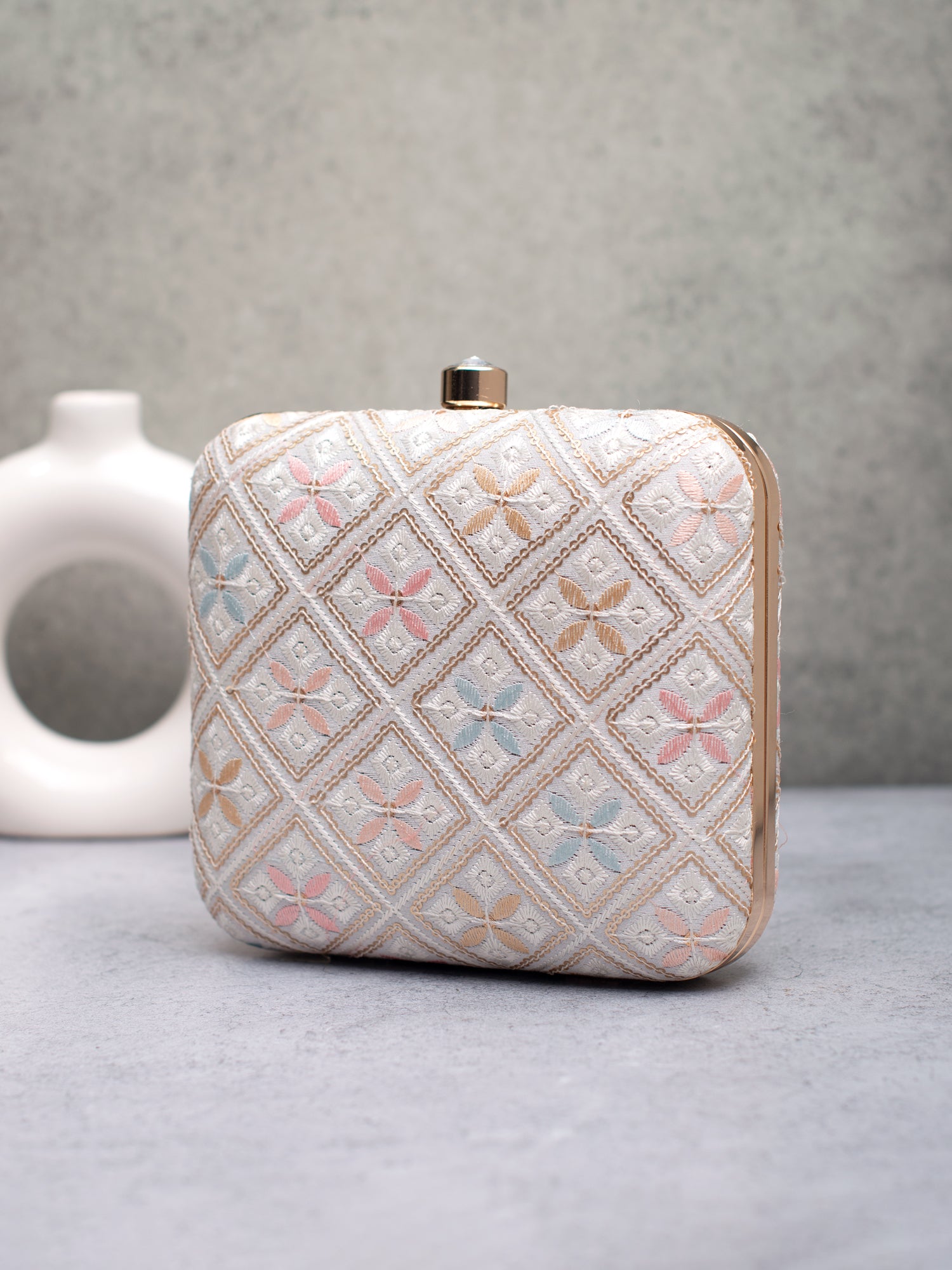 Artklim Ivory Pastel Charm Clutch