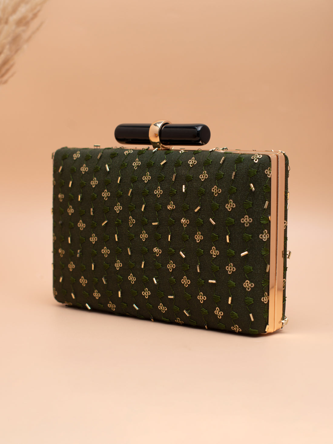 Artklim Royal Olive Green Sling Clutch