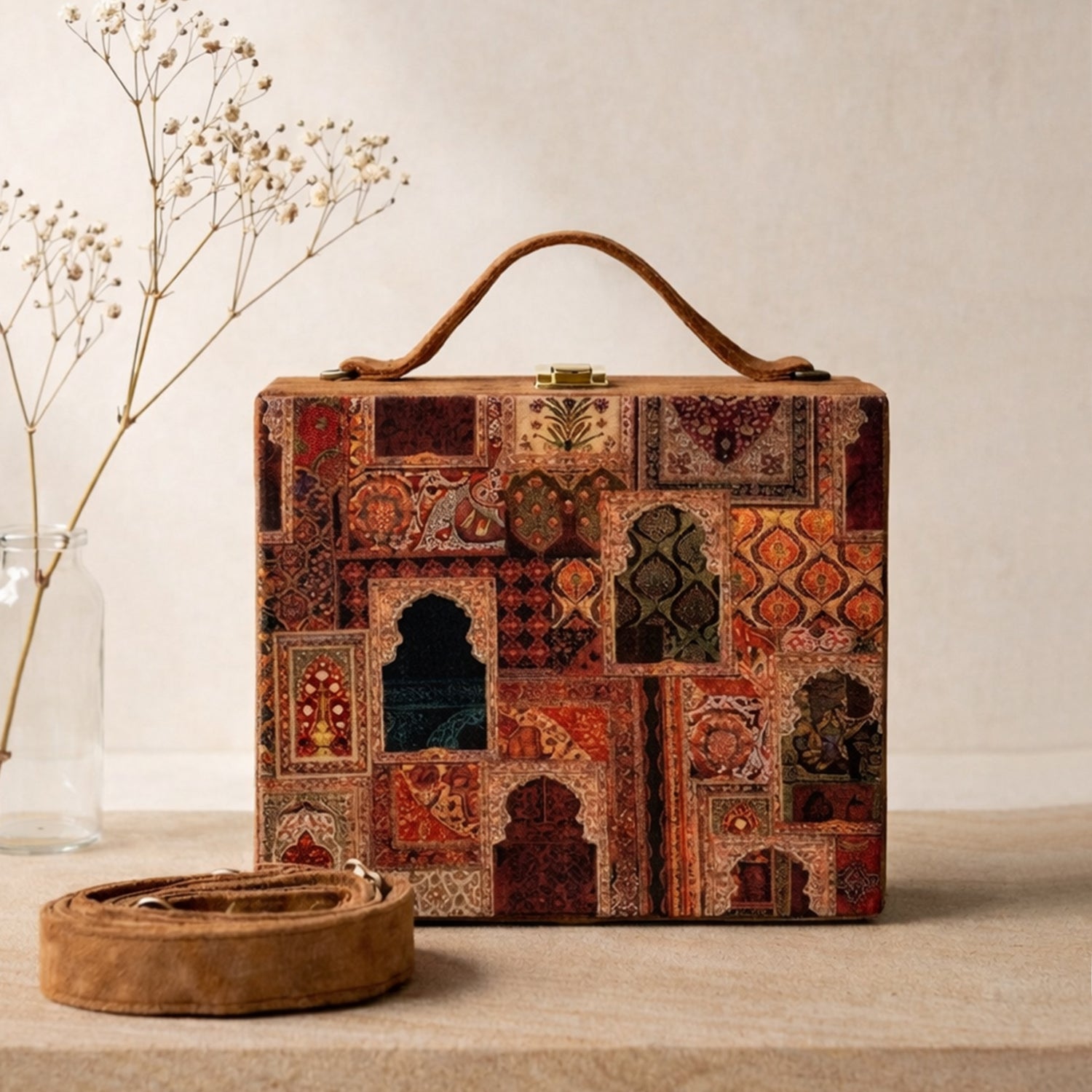 Artklim Heritage Mosaic Mini Printed Clutch