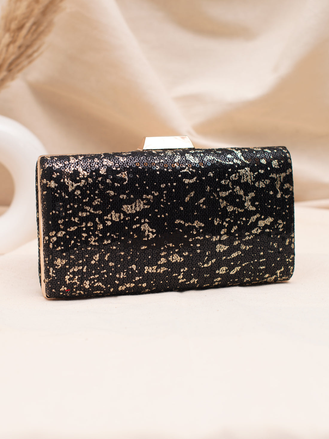 Artklim Stardust Black Sequin Clutch