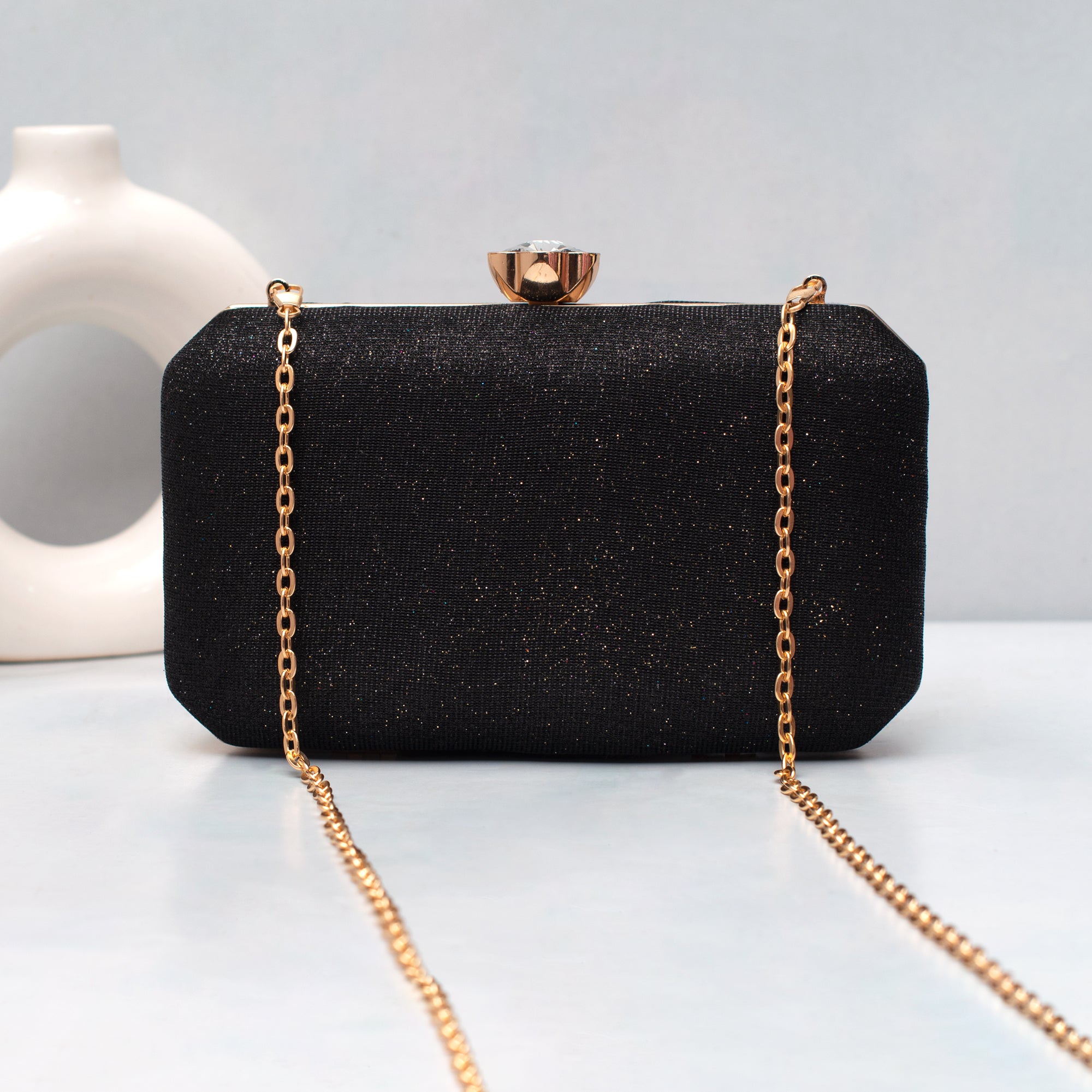 Artklim Midnight Sparkle Luxe Embroidered Clutch
