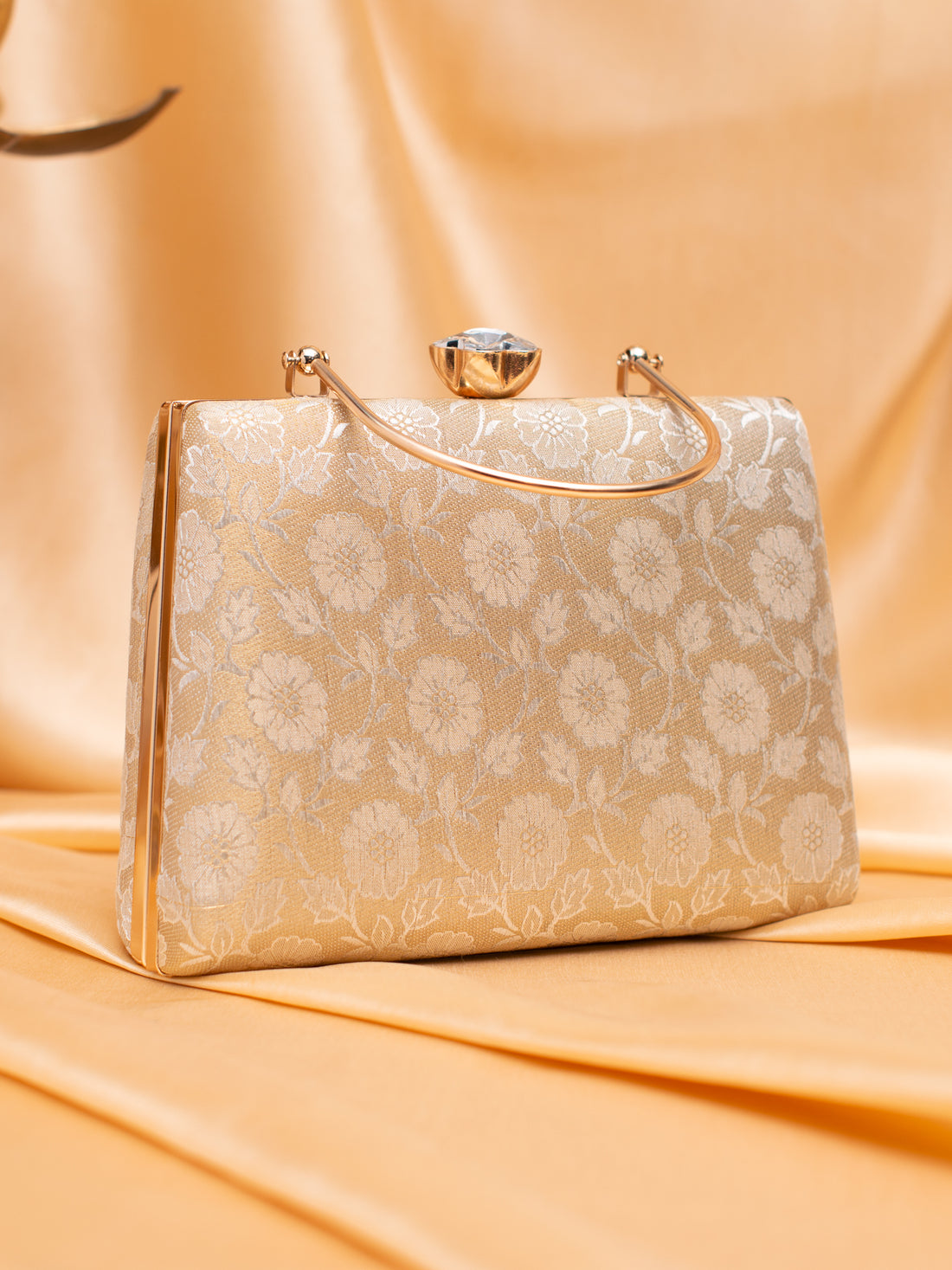 Artklim Classic Jacquard Floral Clutch