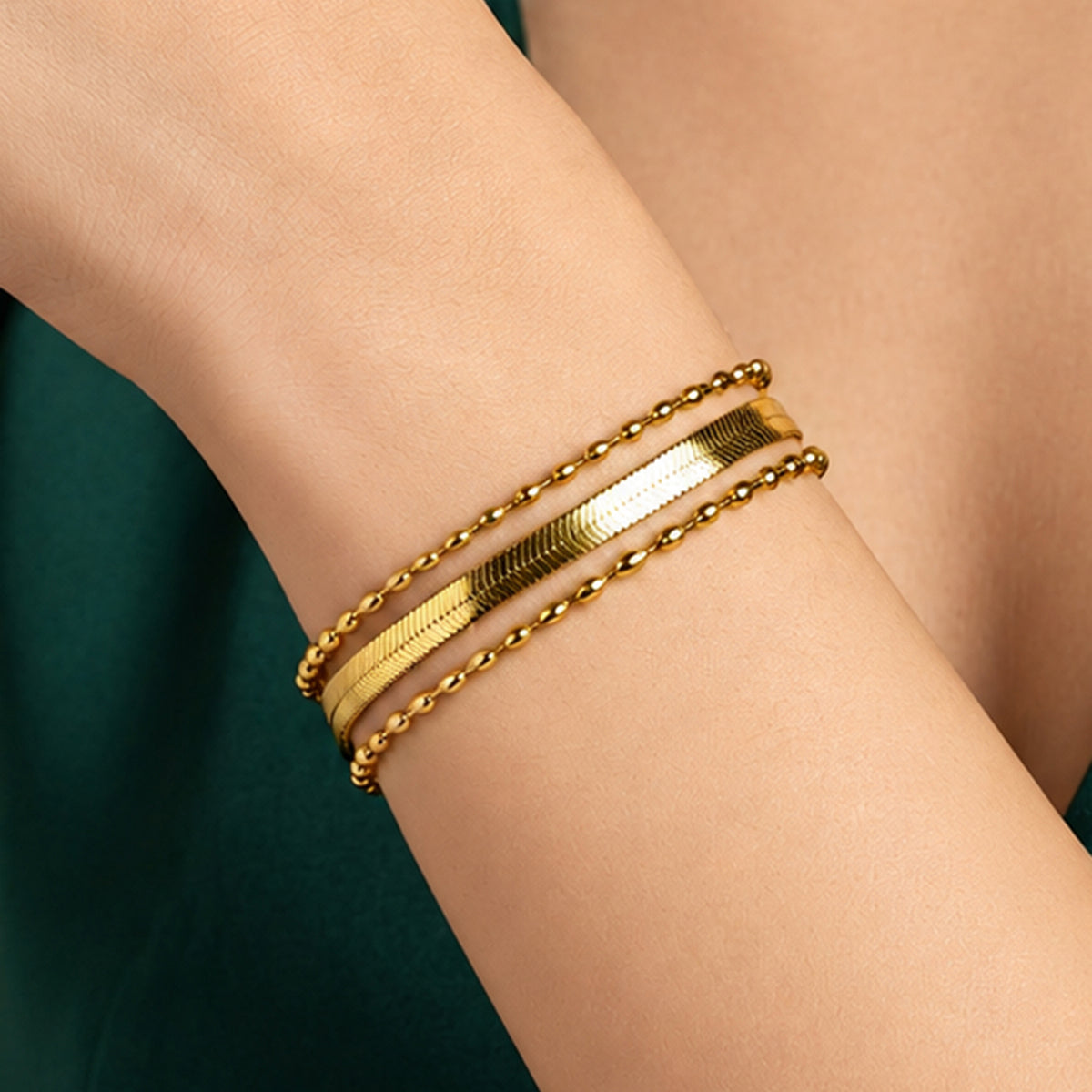 Artklim Double Layer Chain Anti-Tarnish Bracelet