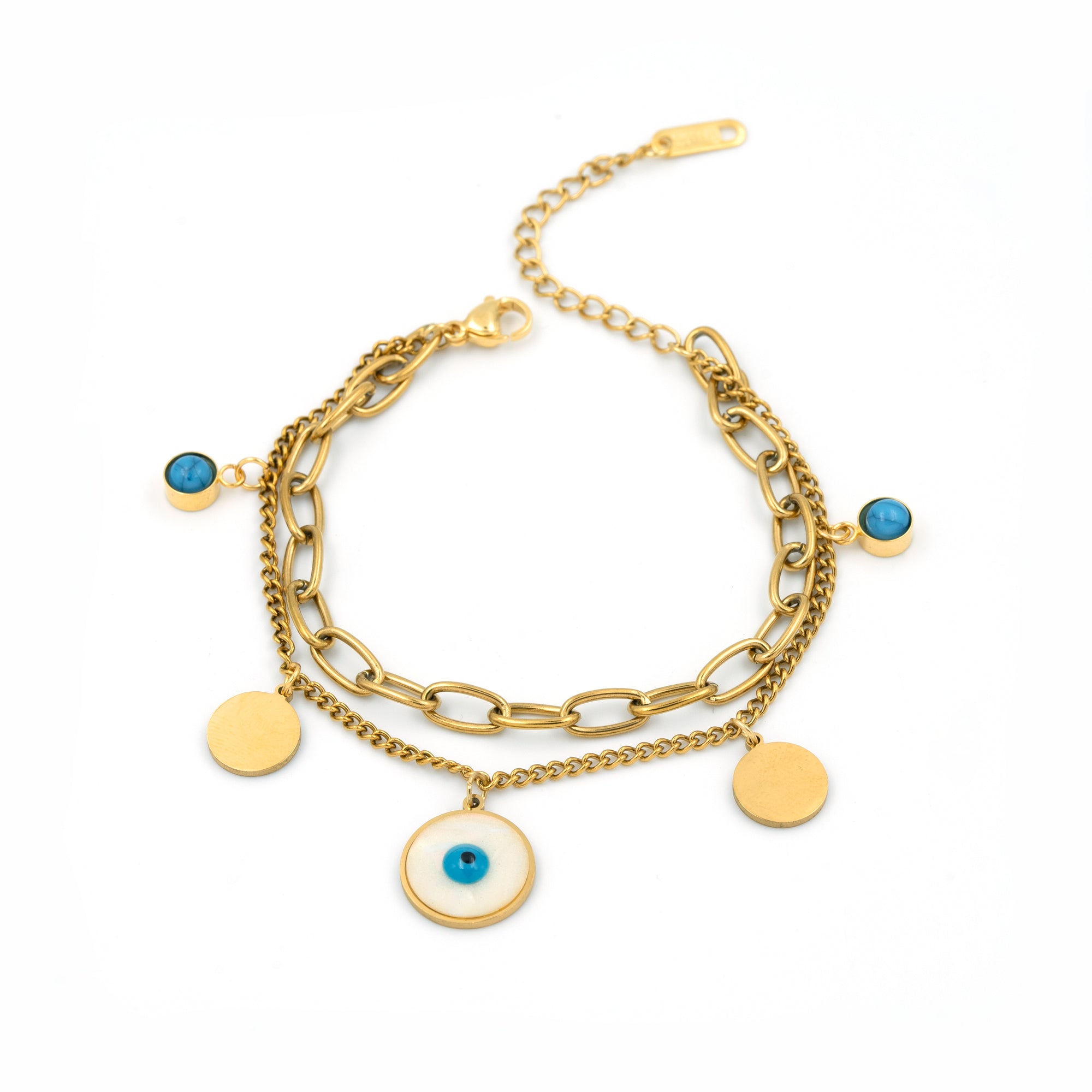Artklim Evil Eye Chain Charm Bracelet