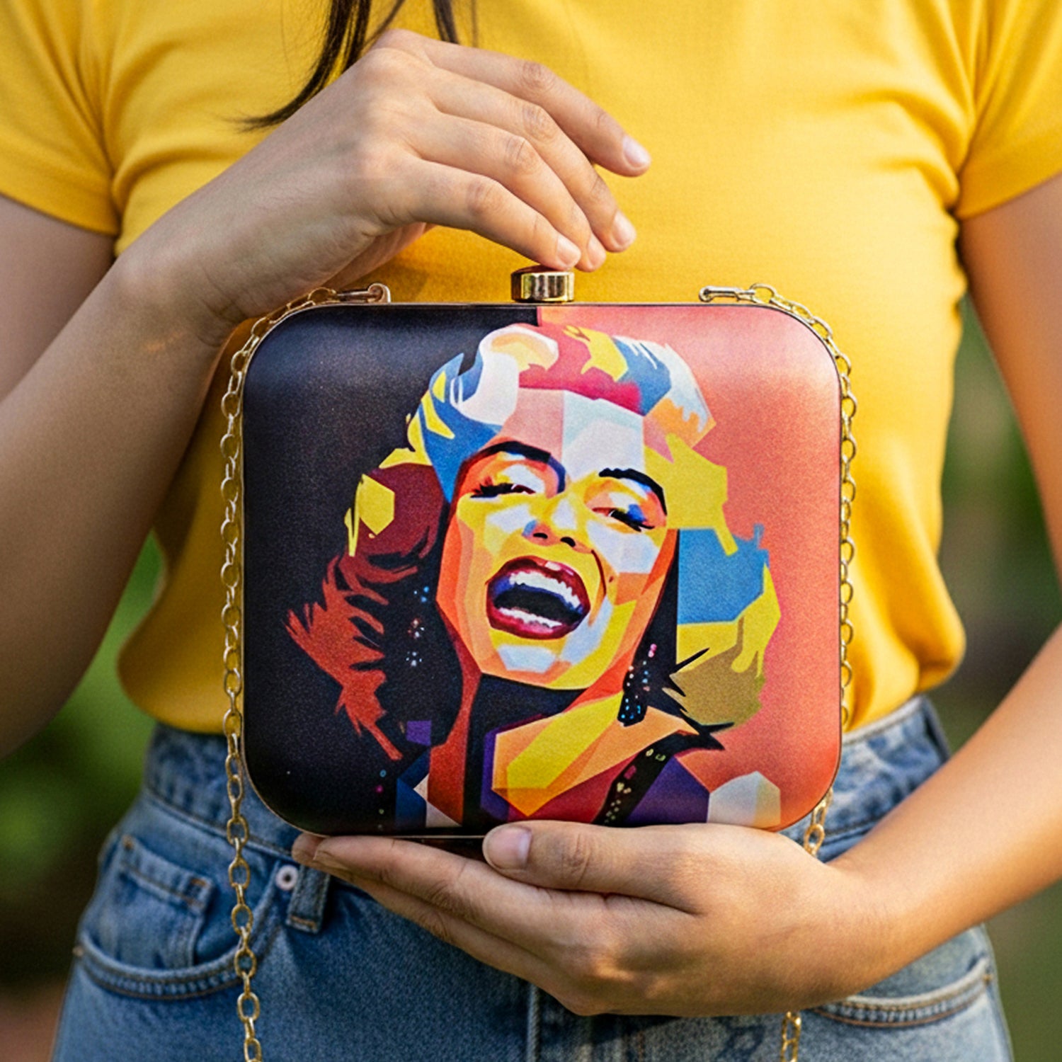Artklim Marilyn Monroe Printed Clutch