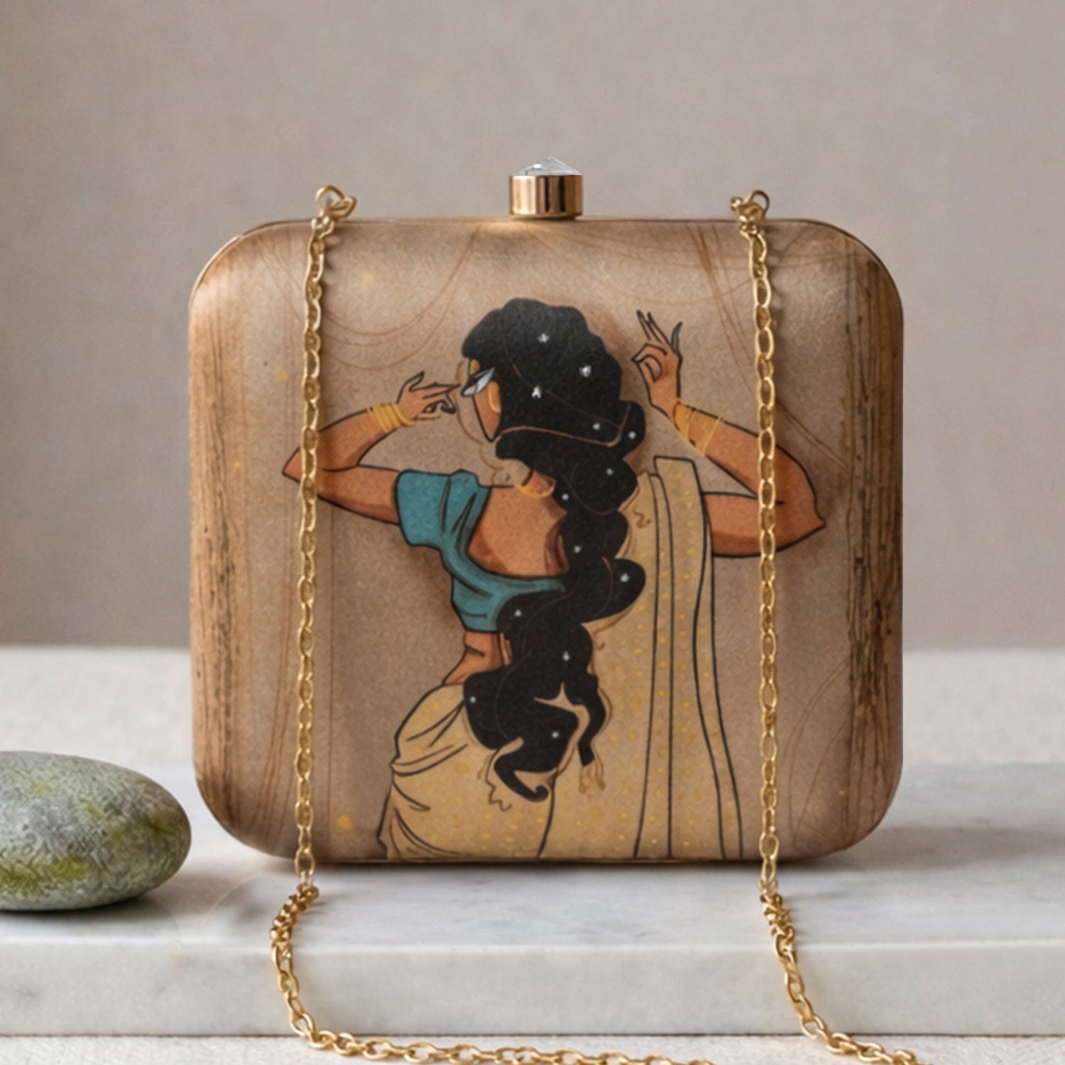 Artklim The Heritage Grace Braid Printed Clutch