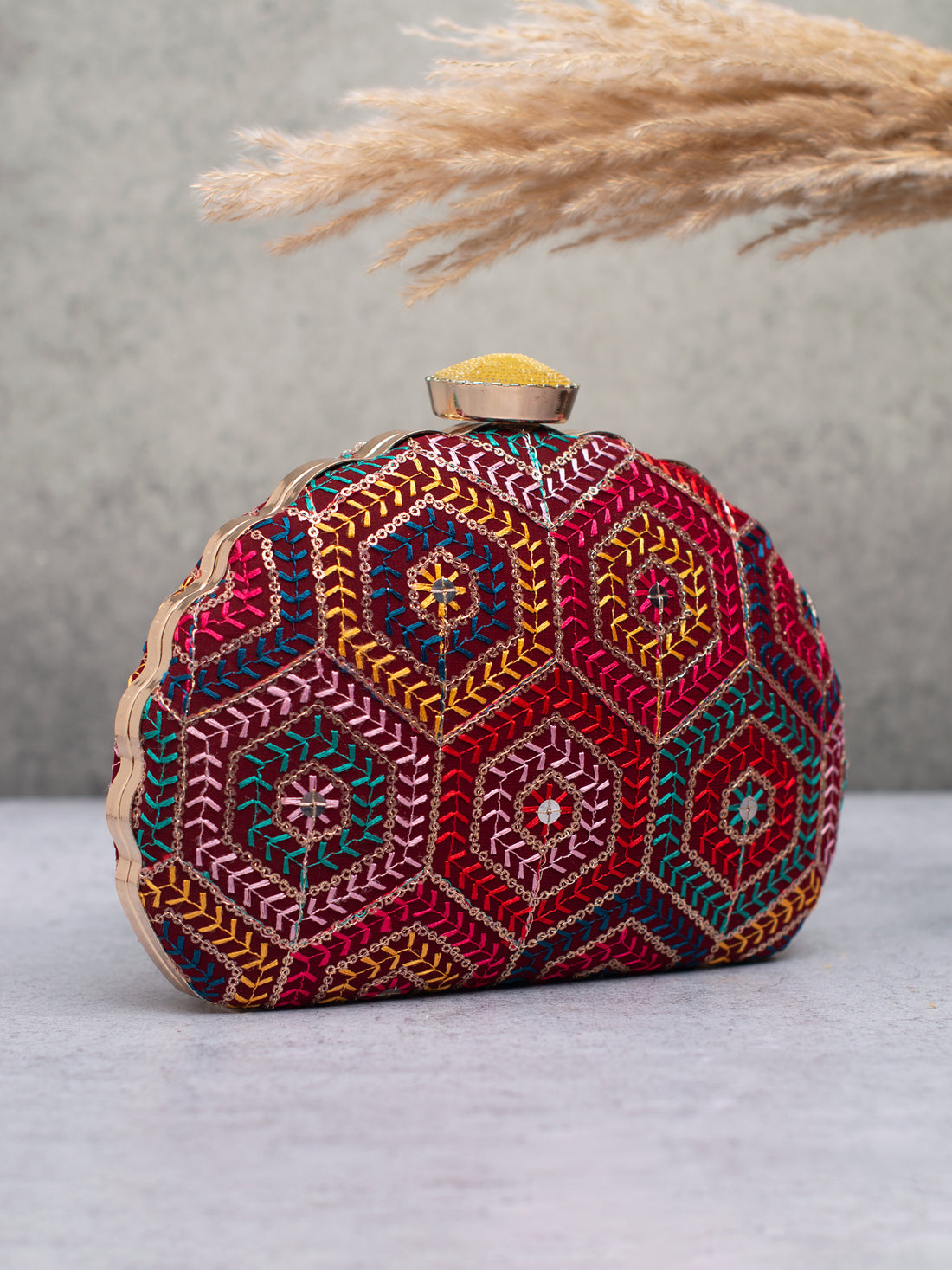 Artklim Geometric Glam Clutch