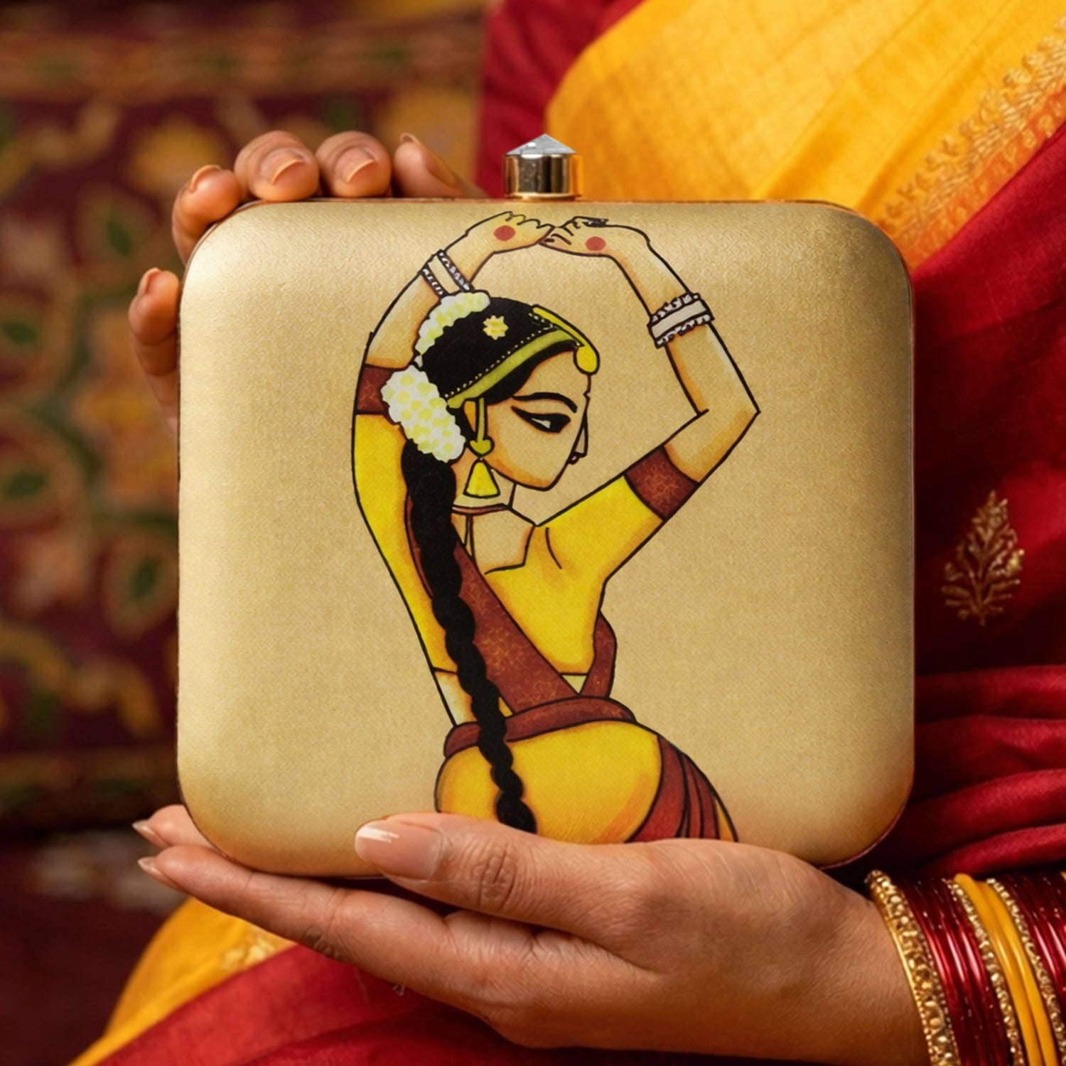Artklim Classical Dance Printed Clutch
