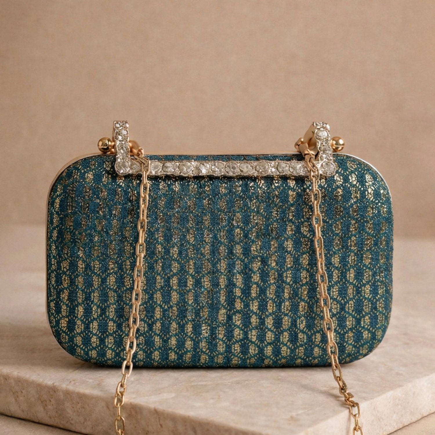 Artklim Emerald Ocean Embroidery Clutch