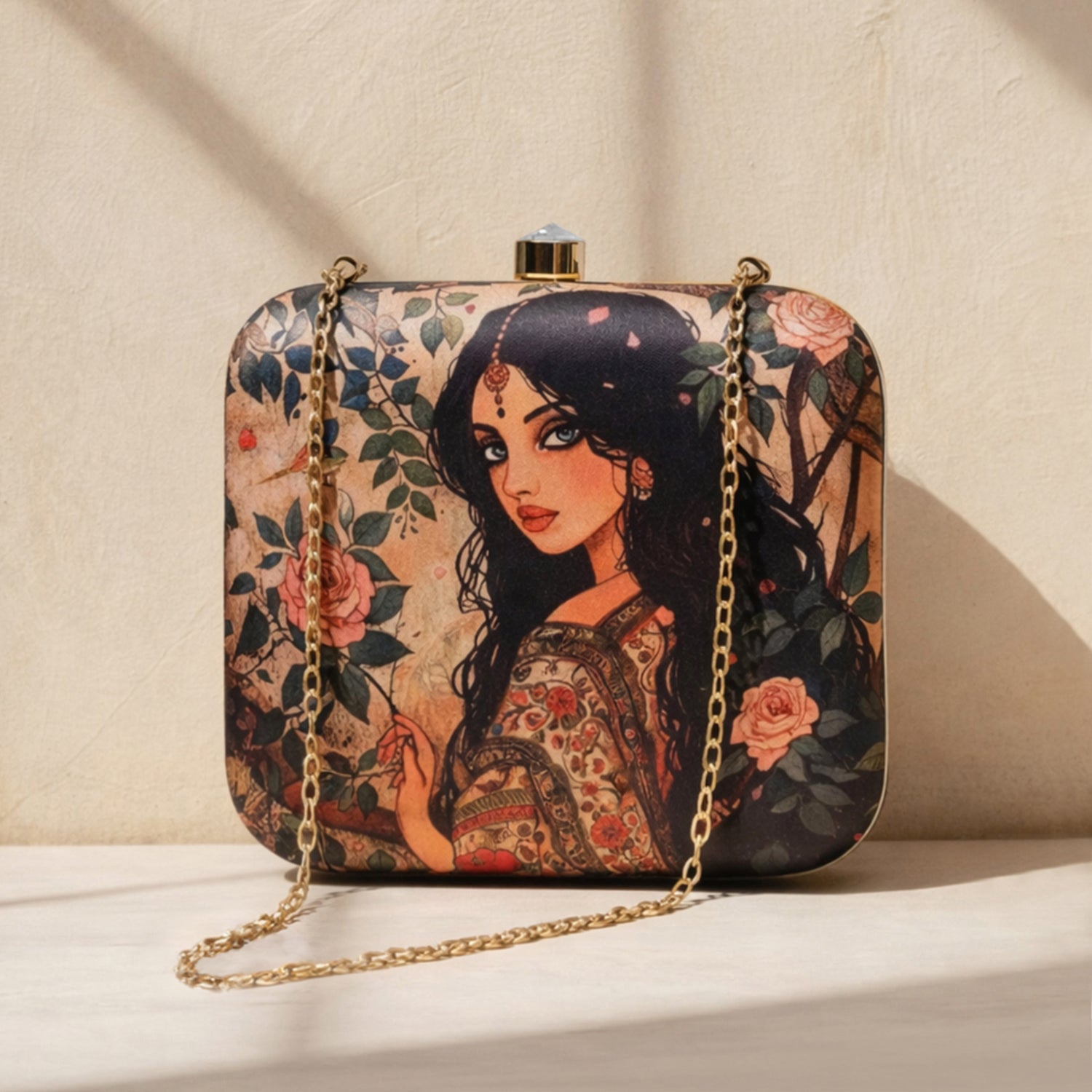Indian Princess Printed Clutch