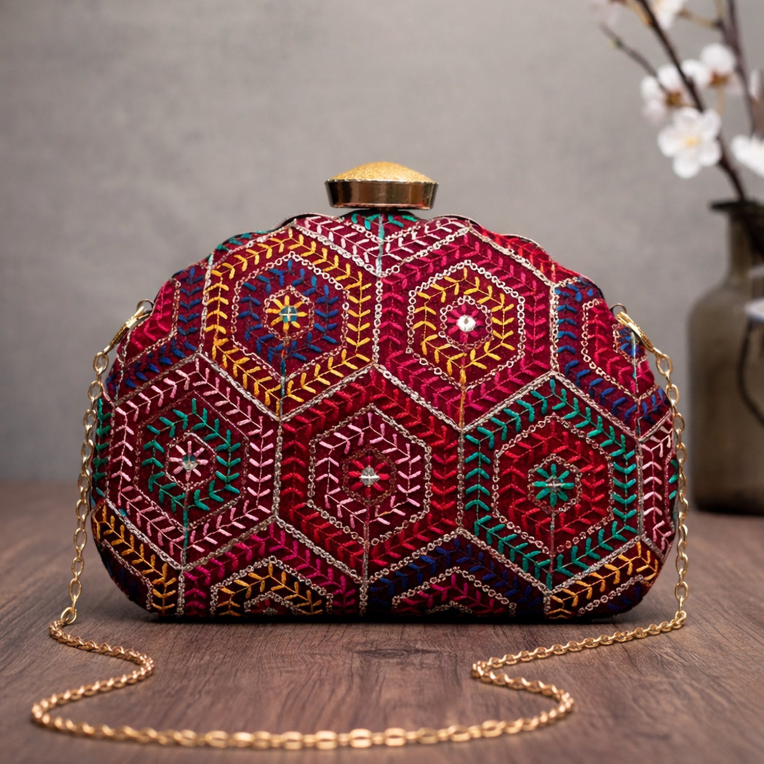 Artklim Geometric Glam Clutch