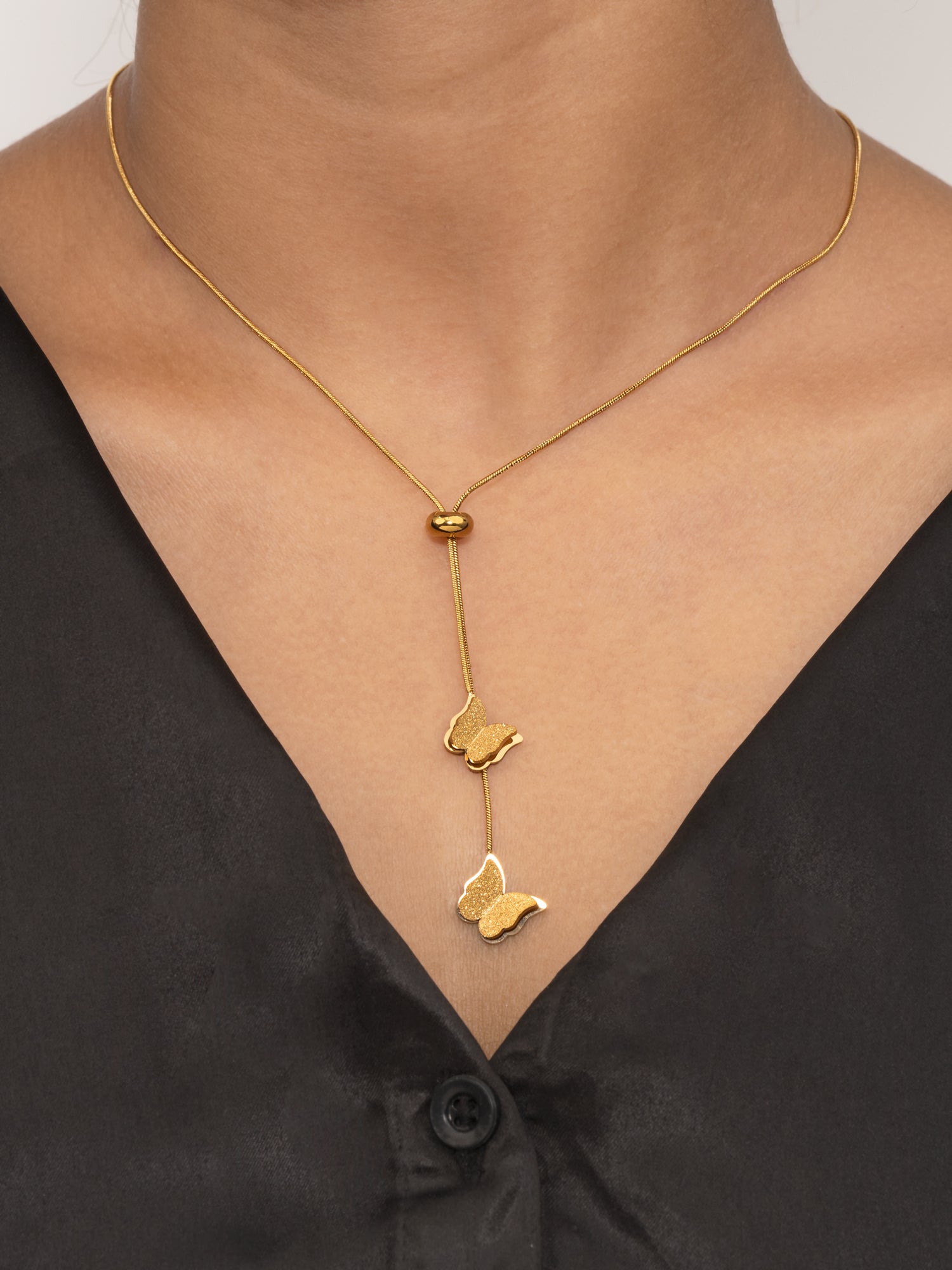 Arklim Butterfly Whisper Adjustable Anti Tarnish Pendant