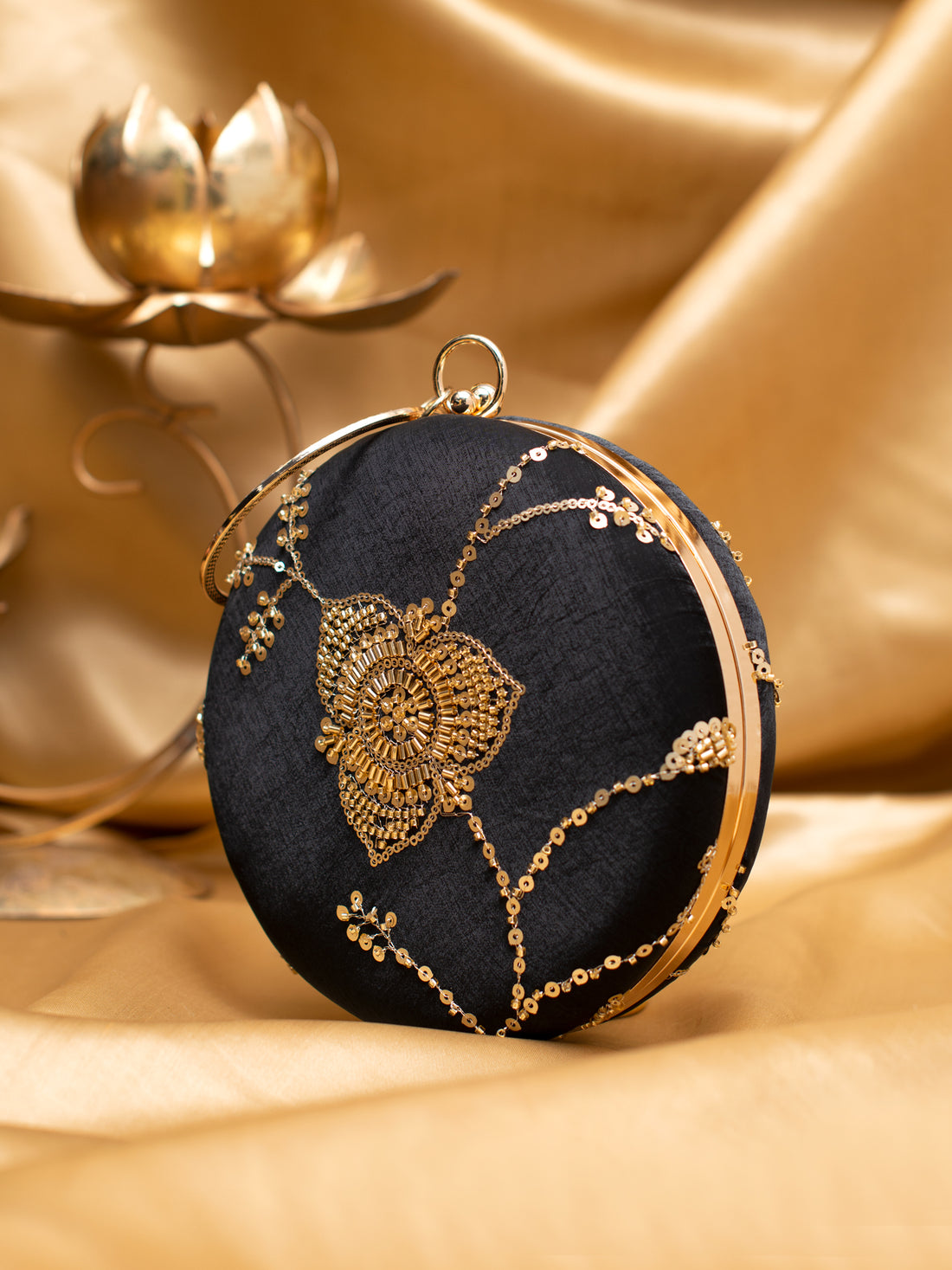 Artklim Golden Aura Round Clutch