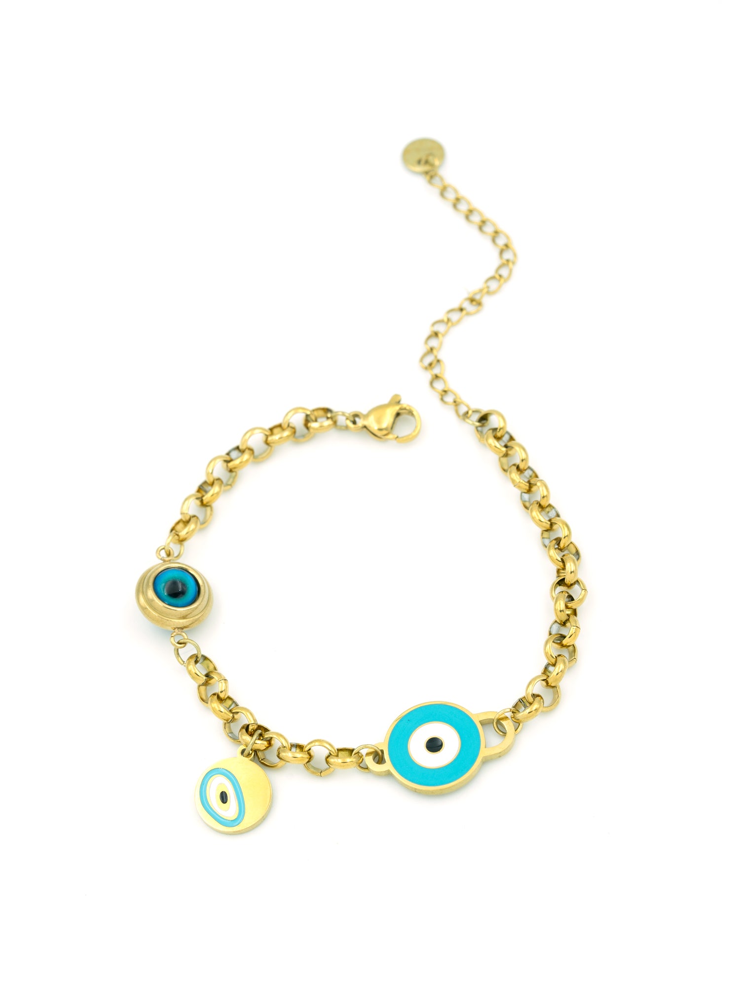 Artklim Evil Eye Chain Charm Bracelet