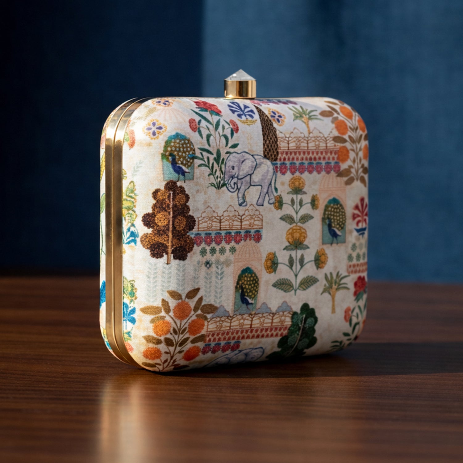 Beautiful Botanic Theme Printed Clutch