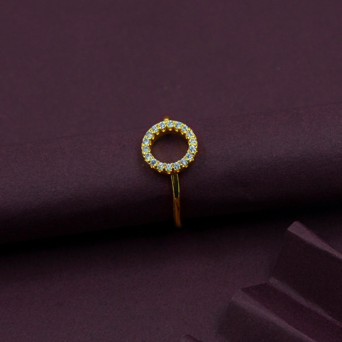 Artklim Elegant Round Gold Plated Ring