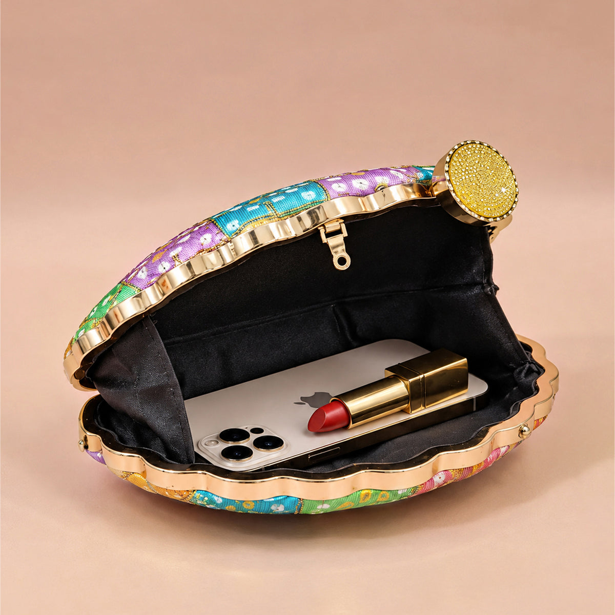 Artklim Colorful Geometric Printed Designer Clutch