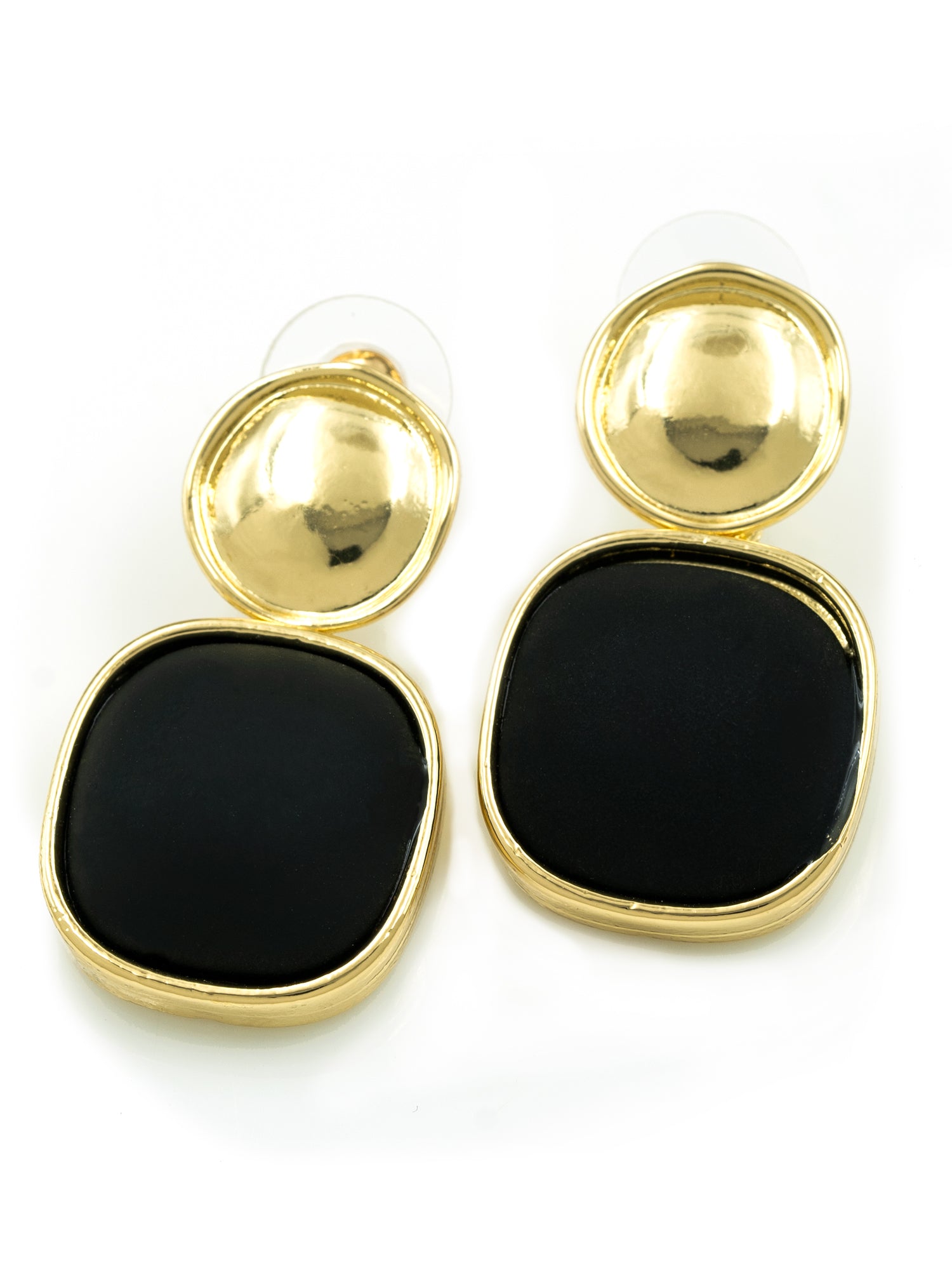 Artklim Dual Square Drop Anti Tarnish Earrings