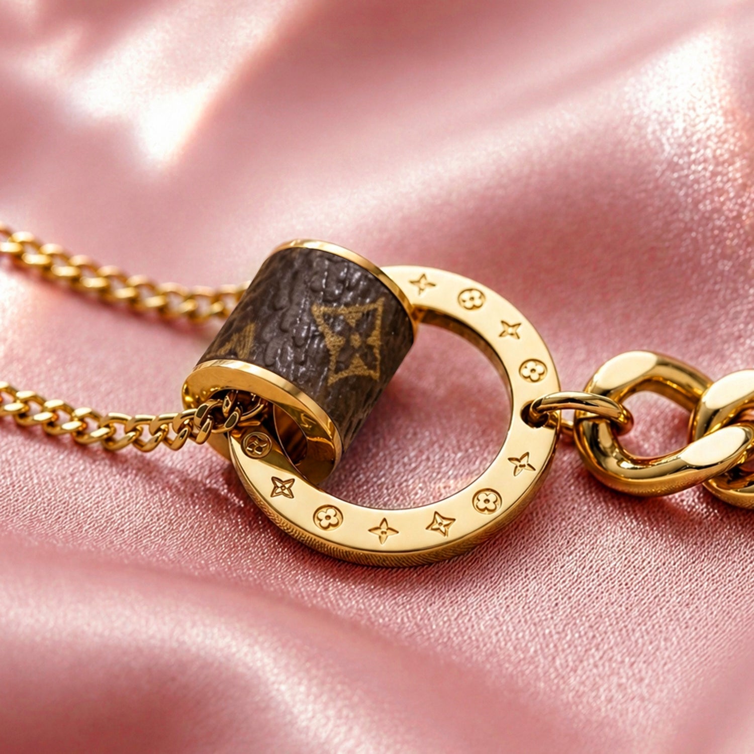 Artklim Designer Link Chain Charm Gold Bracelet Anti-tarnish