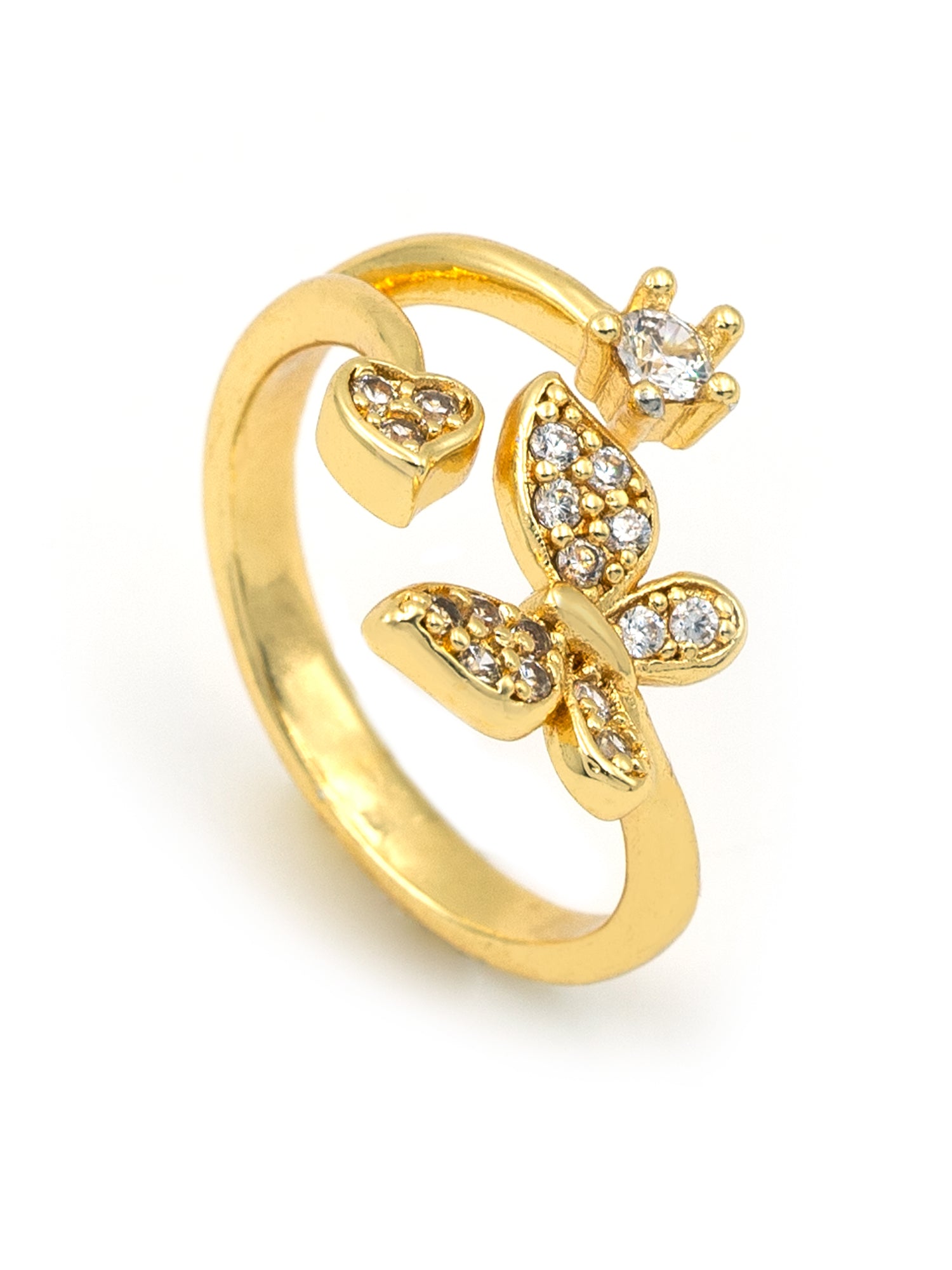 Artklim Gold-Plated Butterfly Wings Anti-Tarnish Ring