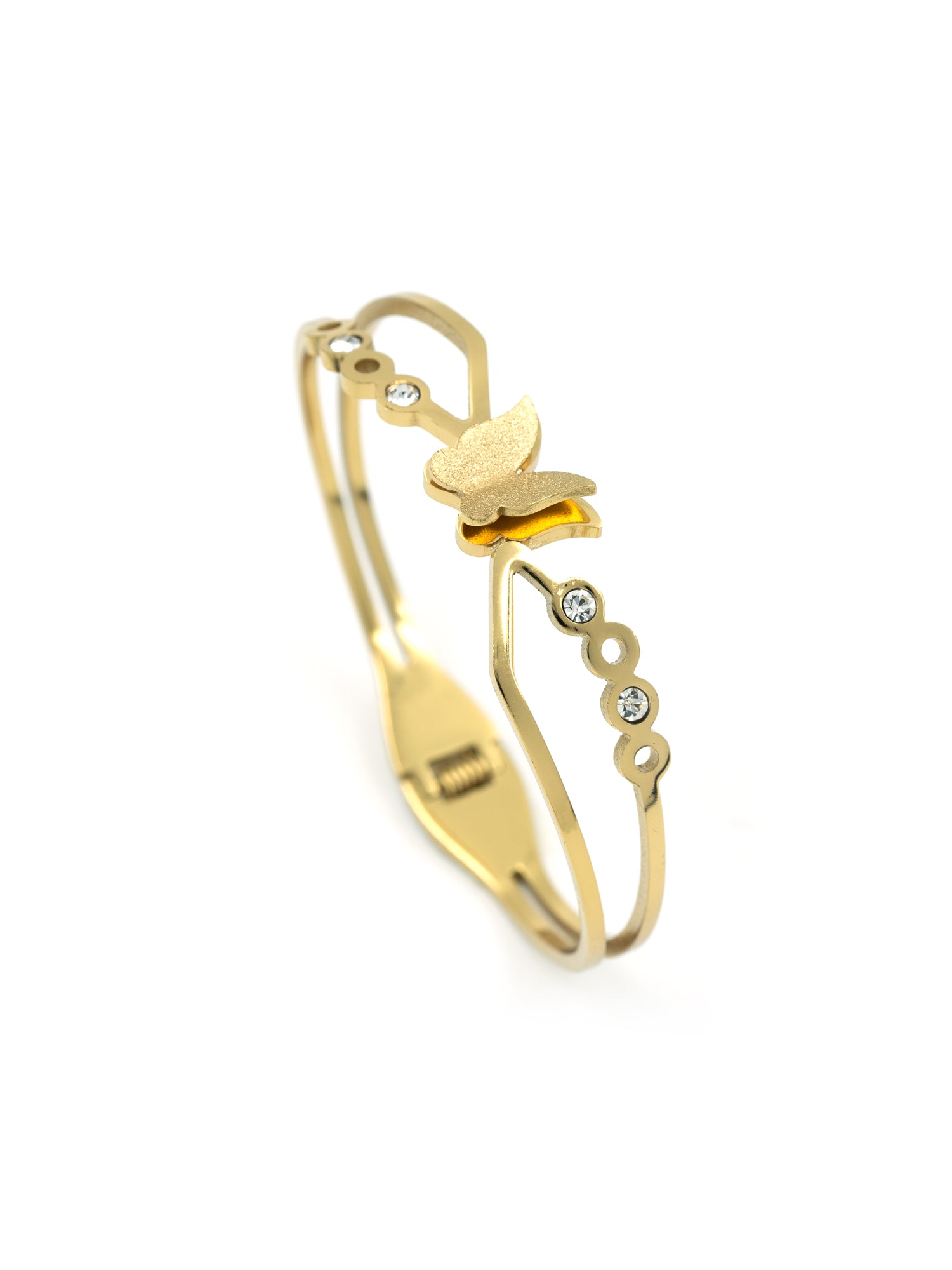 Artklim Gold Plated Butterfly Bloom Anti Tarnish Bracelet