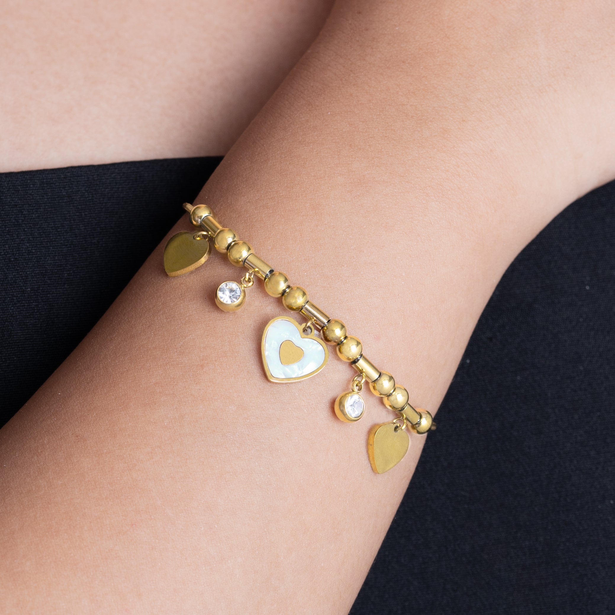 Artklim Gold Heart Drop Bracelet
