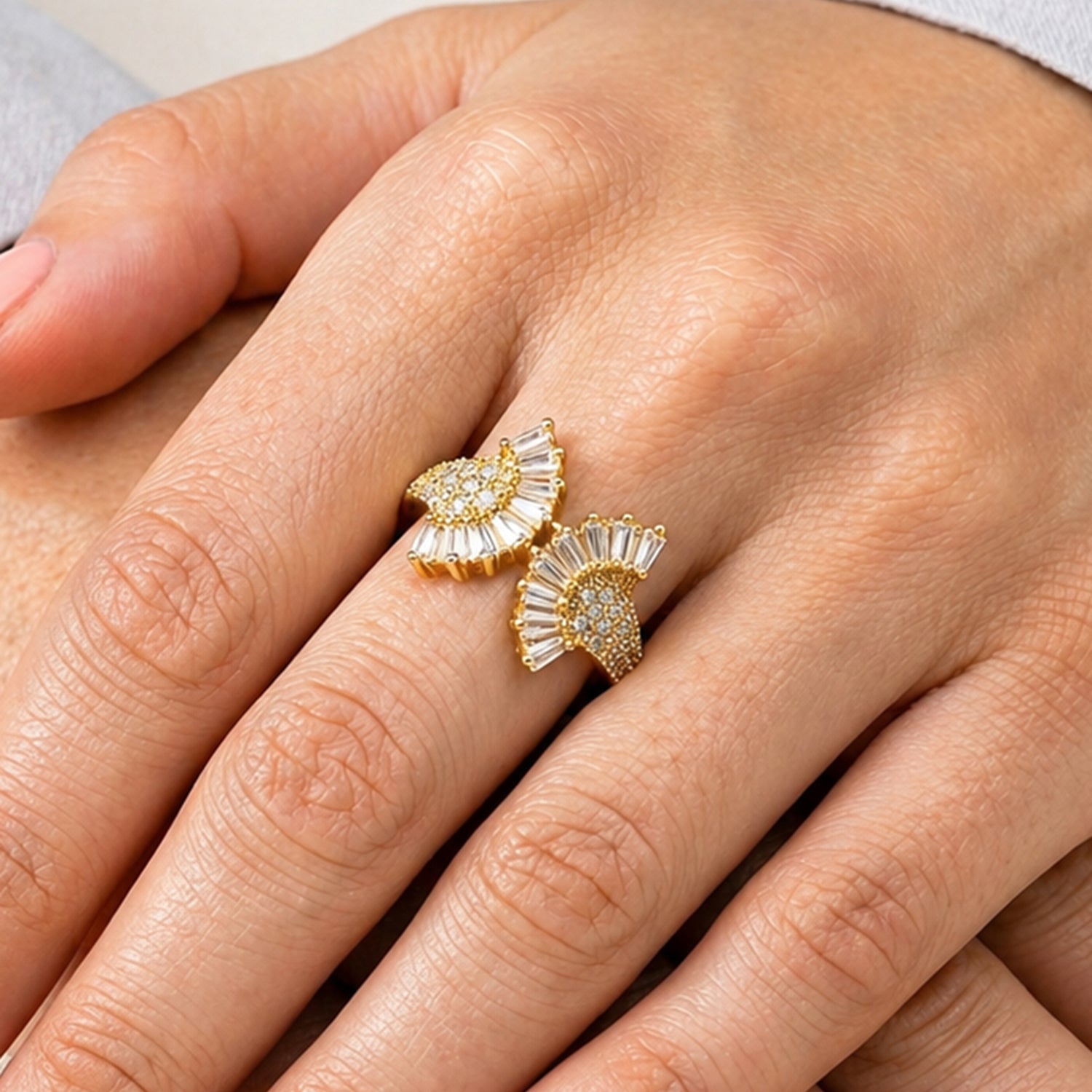 Artklim Dual Fan Statement Designer Anti-Tarnish Ring
