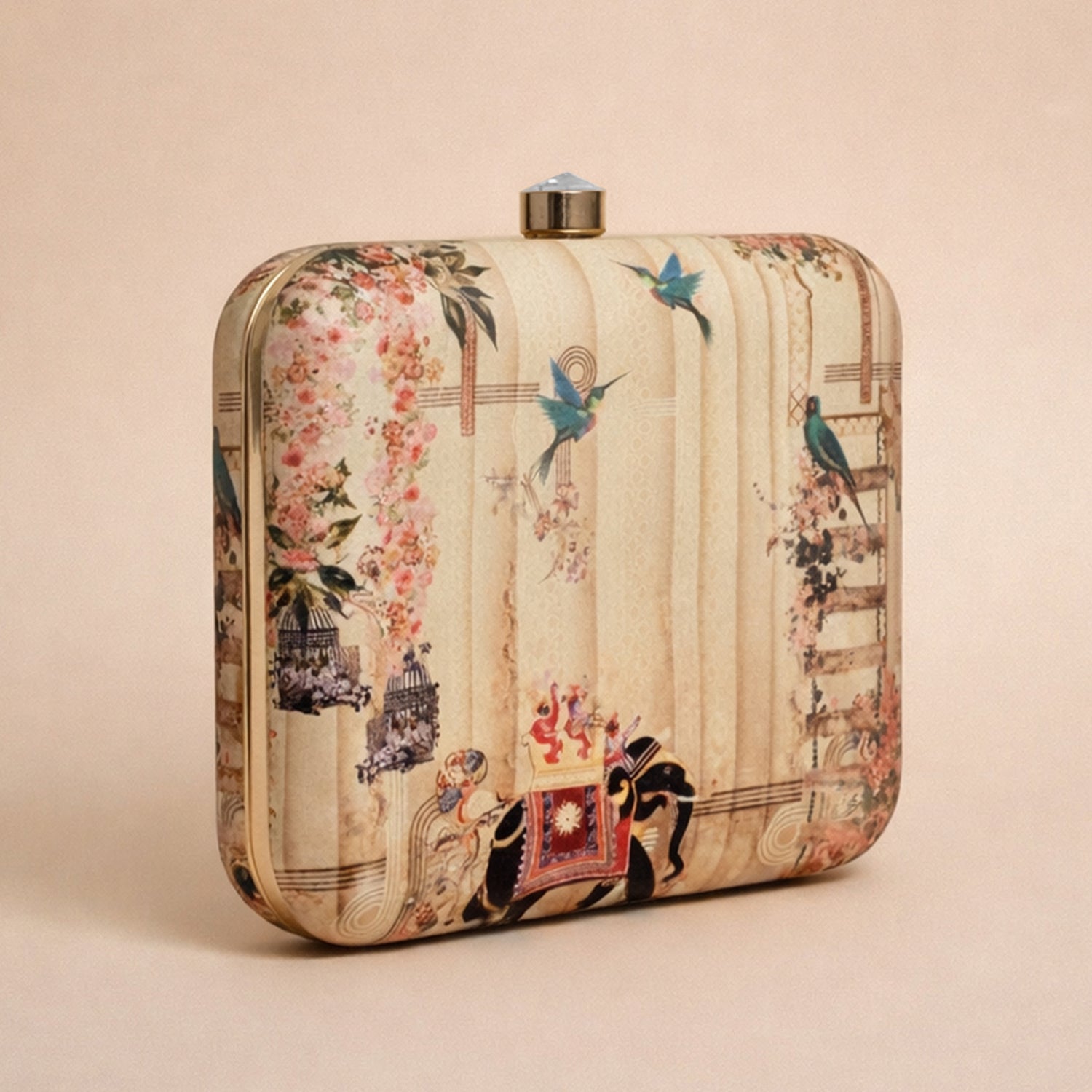 Ancient Theme Printed Clutch