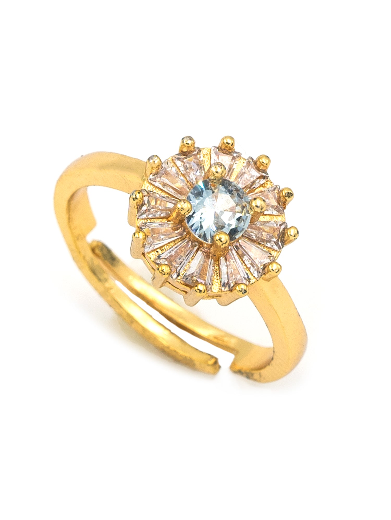Artklim Gold-Plated Radiant Sunflower Anti-Tarnish Ring
