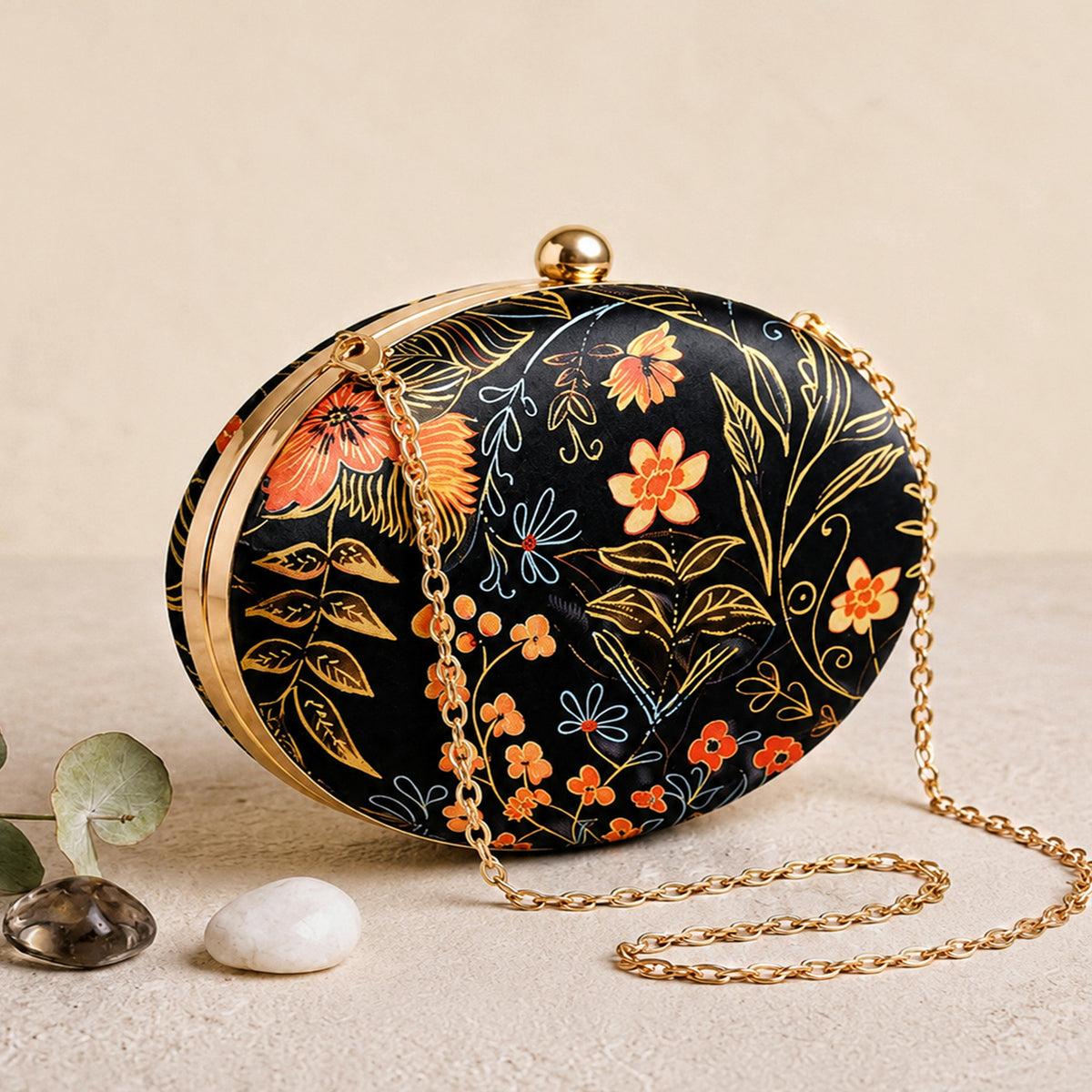Artklim Floral Printed Elegant Clutch