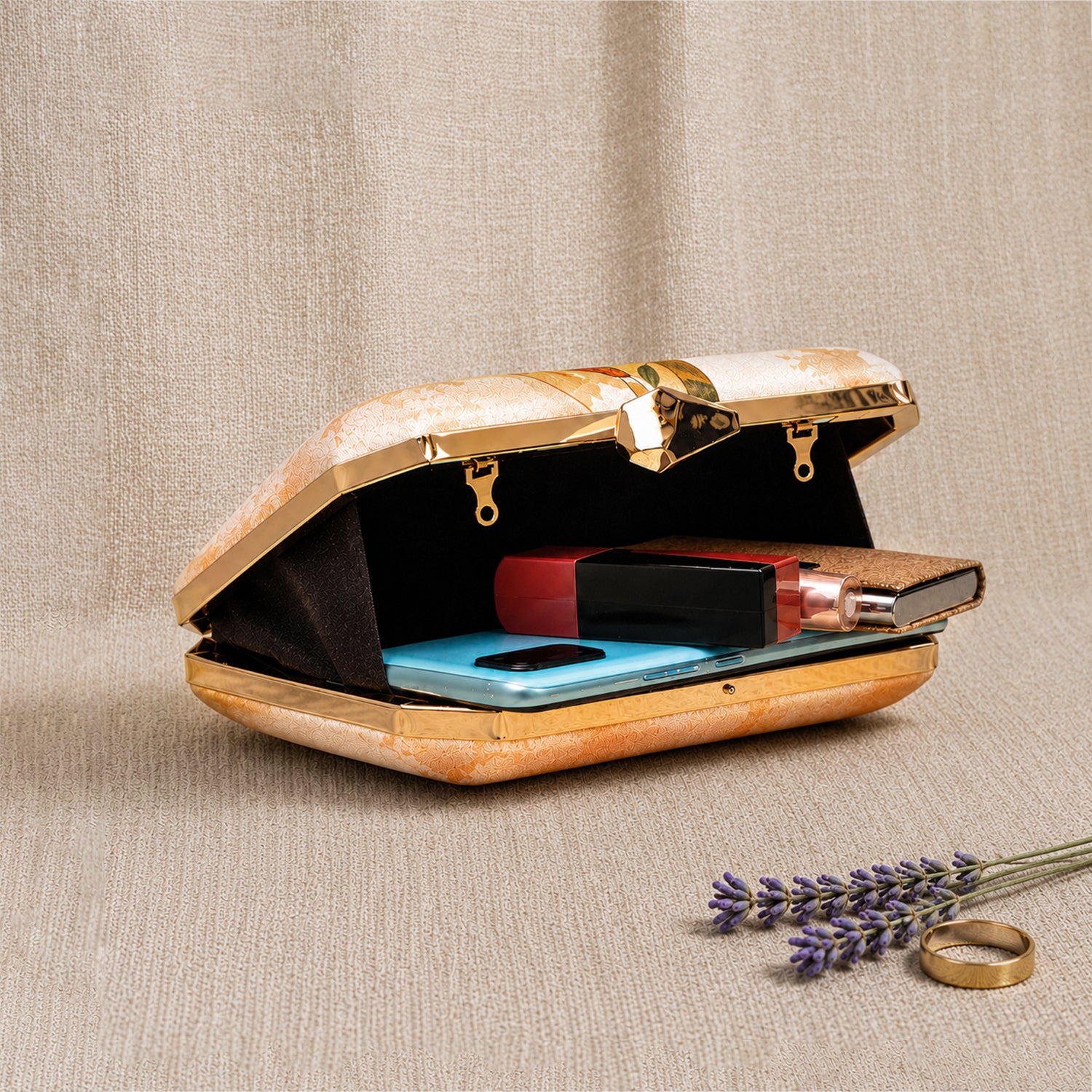 Artklim Elegant Women Trio Artistic Printed Clutch