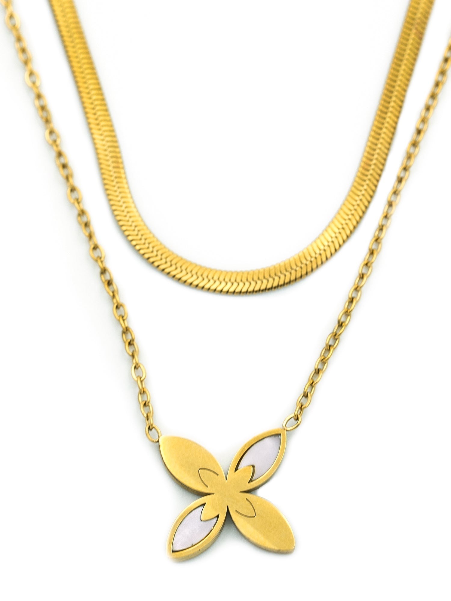 Arklim Golden Clover Bloom Anti Tarnish Pendant