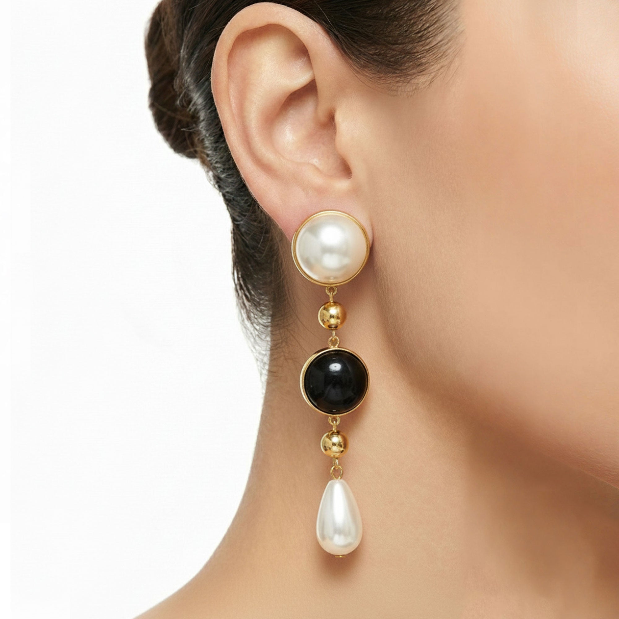 Artklim Anti-Tarnish Gold Plated Long Drop Earrings For Women