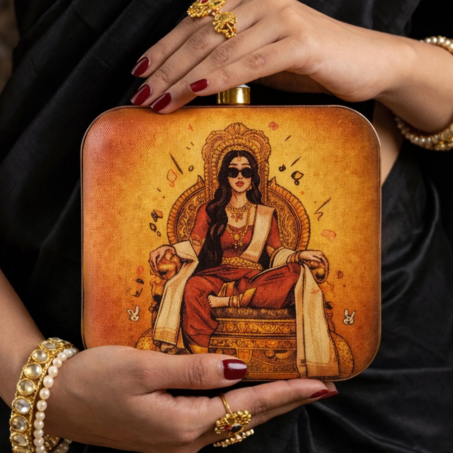 Artklim The Modern Goddess Reimagined Printed Clutch