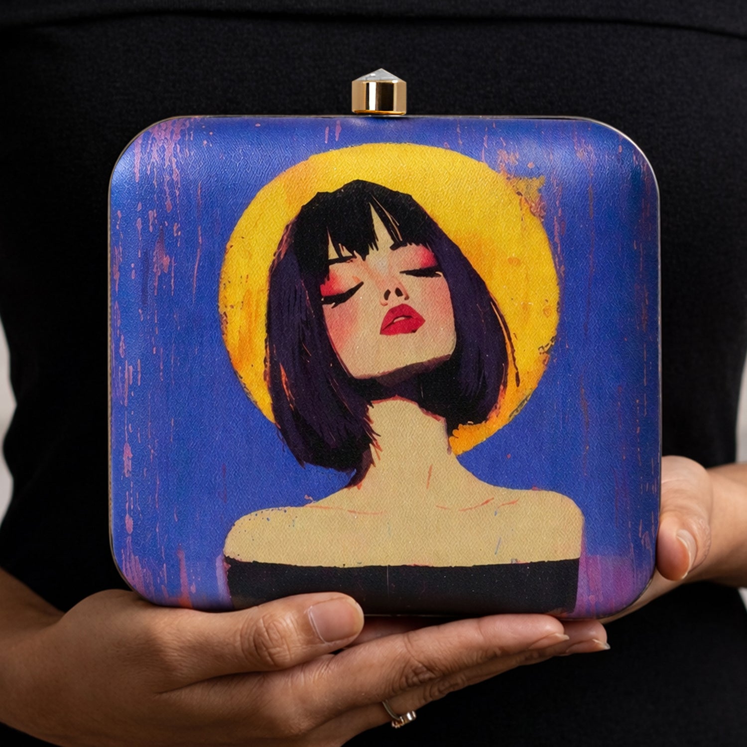 Artklim The Midnight Halo Muse Printed Clutch