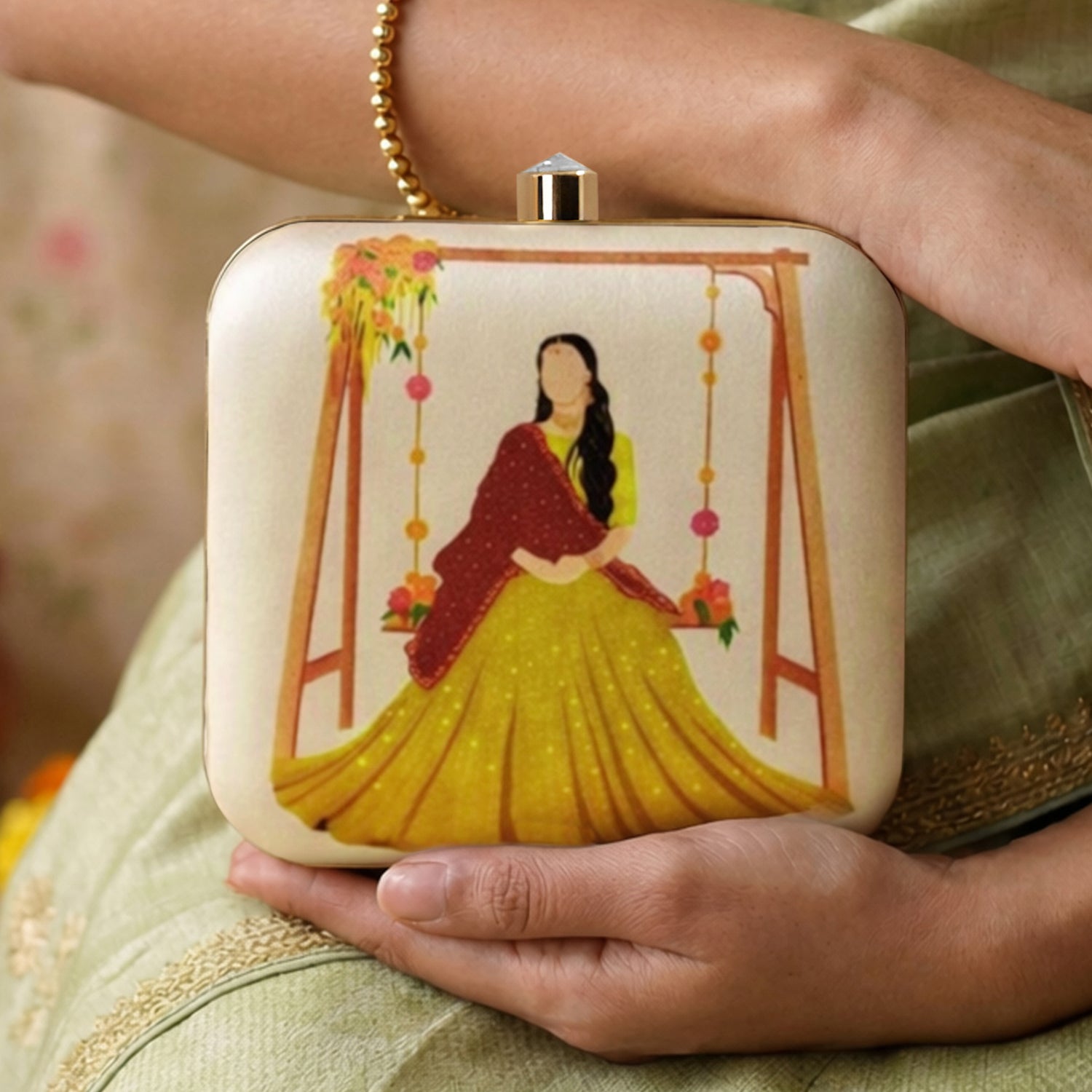 Artklim Grace on a Swing Celebration of Joy Printed Clutch