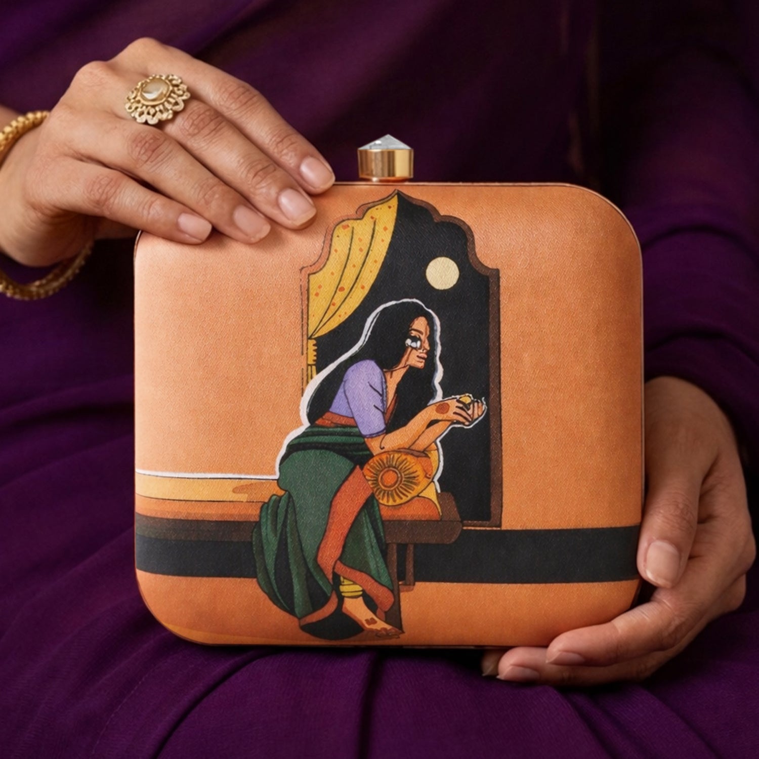 Artklim Whispers by the Window Printed Clutch