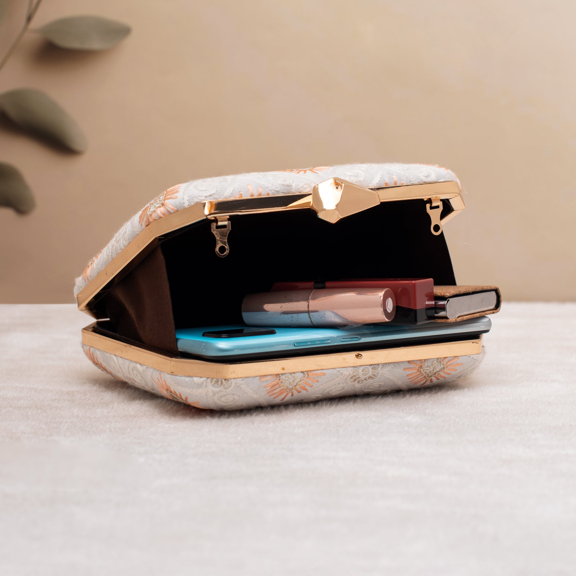 Artklim Sunburst Embroidery Clutch