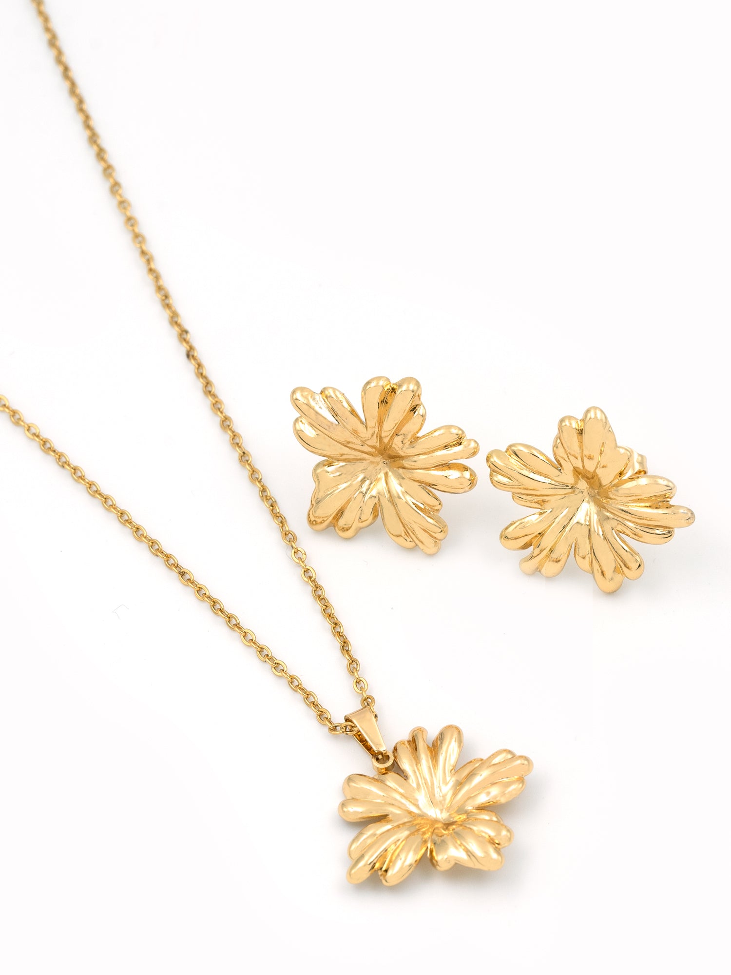 Artklim Liquid Wave Gold plated Jewelry Set