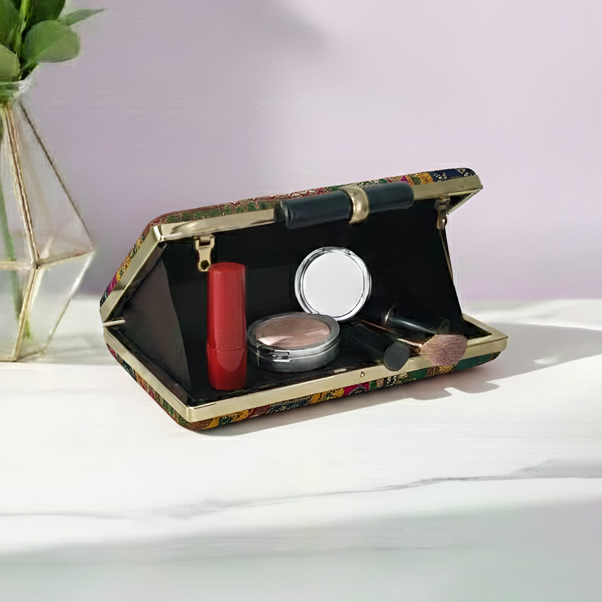 Artklim Artistic Multicolour Traditional Embroidered Clutch