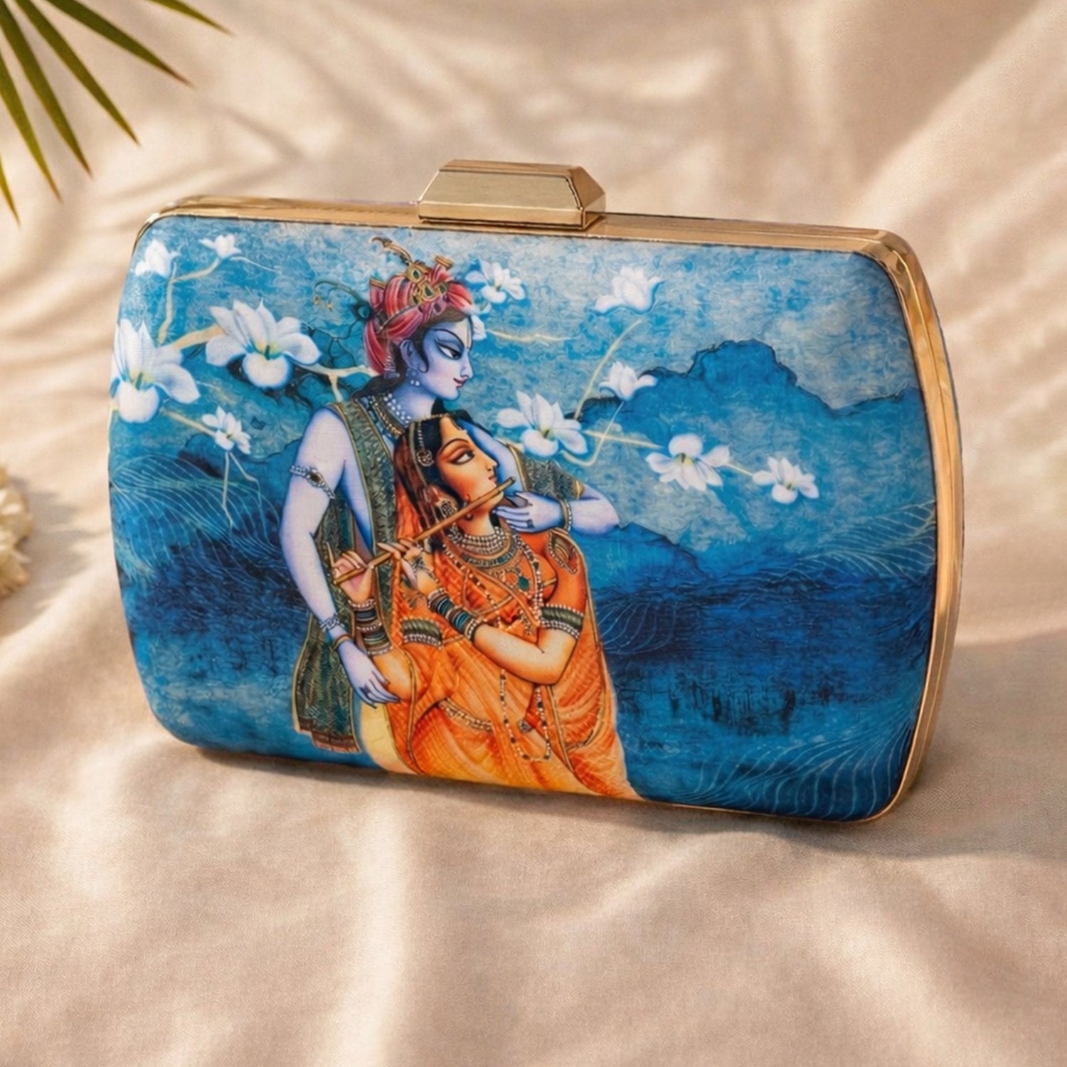 Majestic Radha Krishna Printed Clutch
