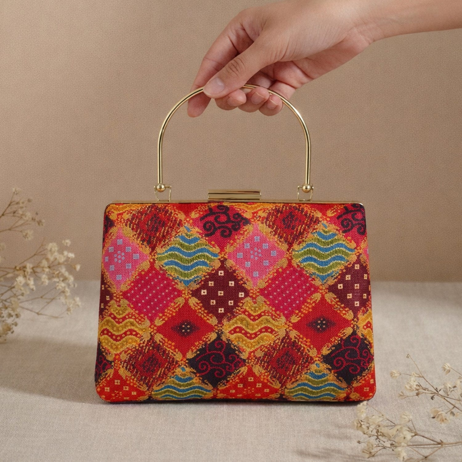 Artklim Classic Ethnic Embroidered Clutch